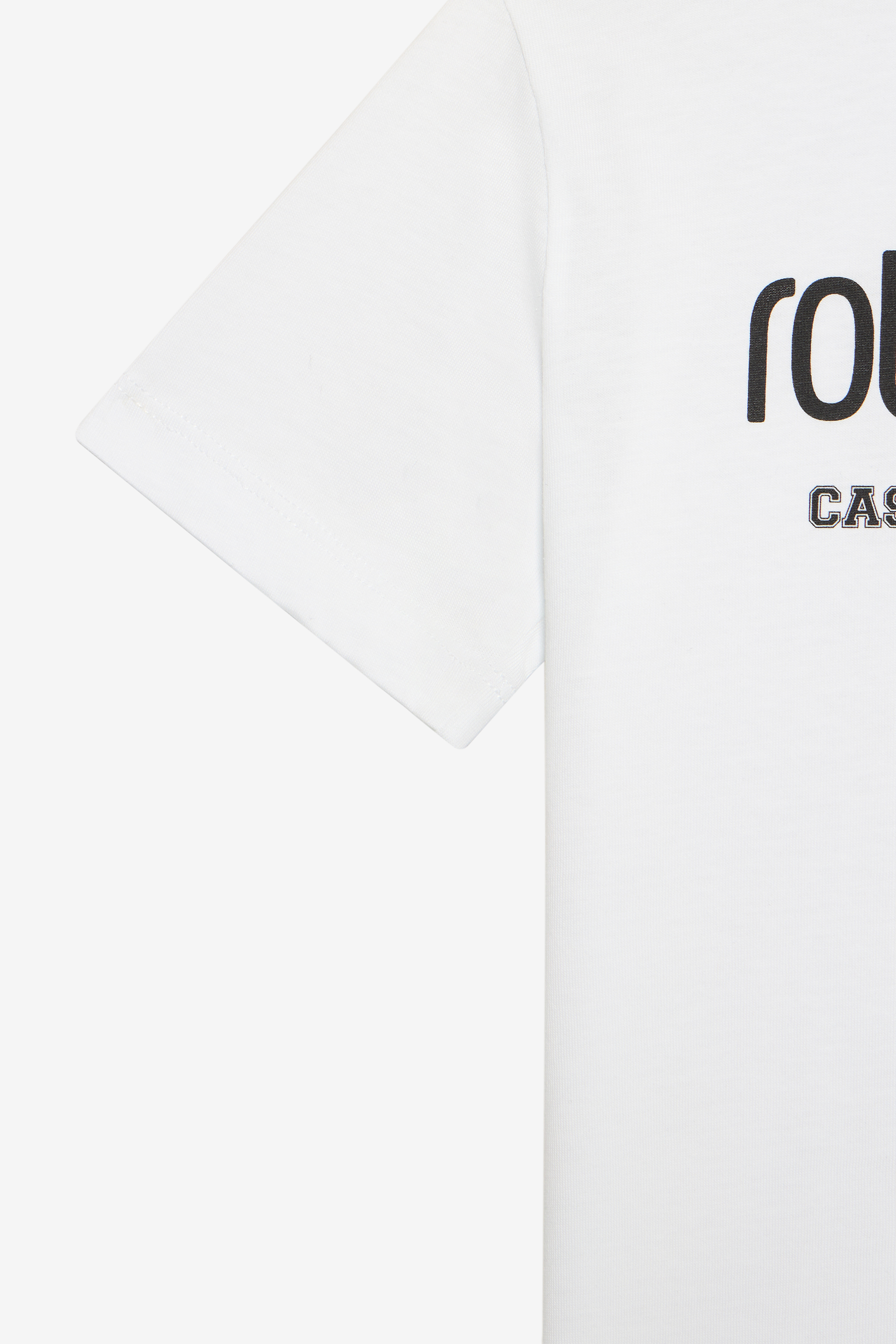 Roberto Cavalli Optical White T-shirt With Logo Lettering In White