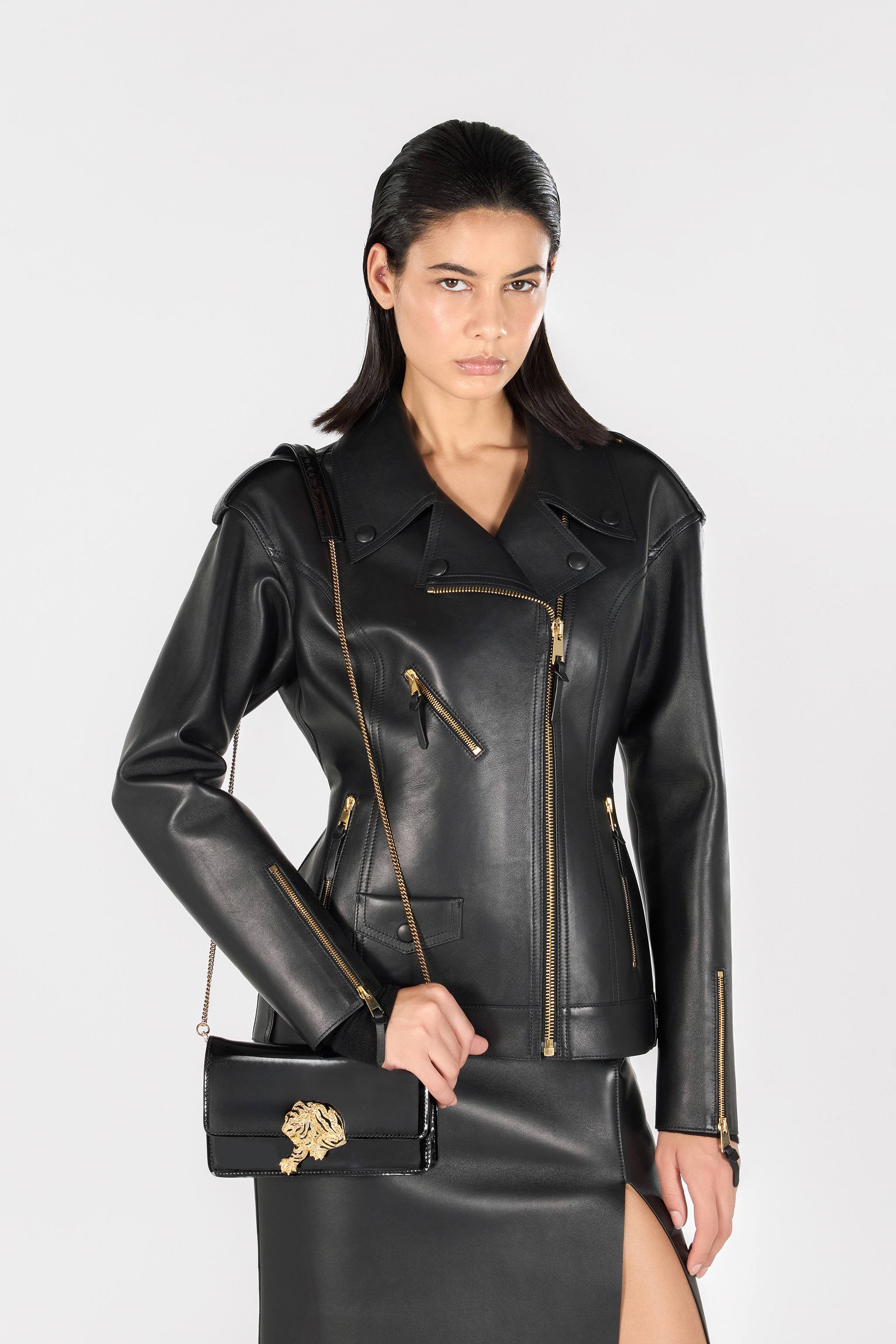 Roberto Cavalli Roar Bag Mit Schmucktiger