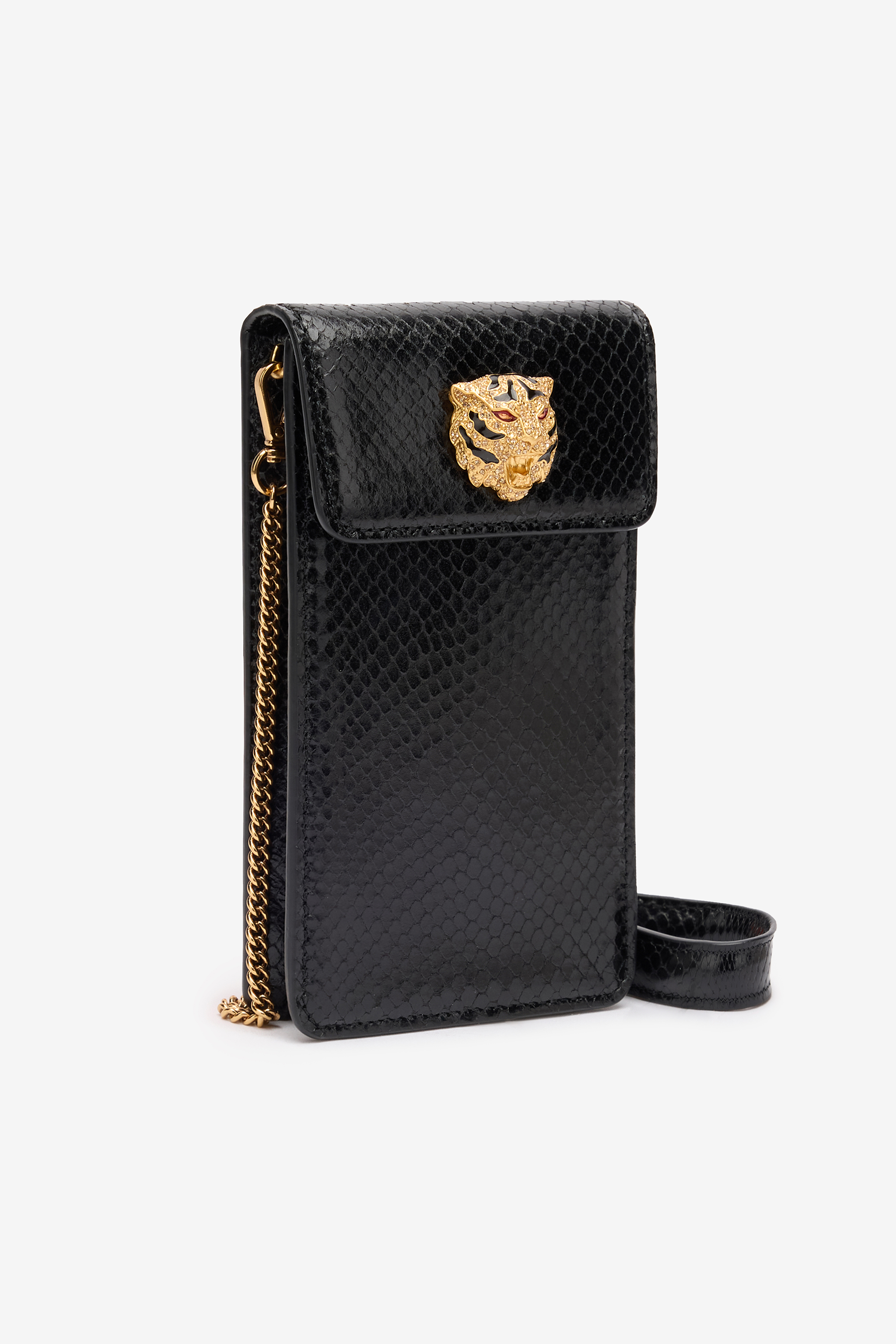 Shop Roberto Cavalli Roar Handyhülle Mit Tigerköpfen In Black
