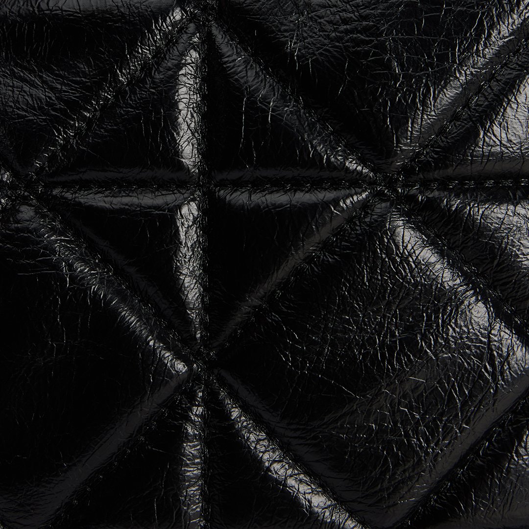 Roberto Cavalli Black Quilted Shoulder Bag With Buckles In Black