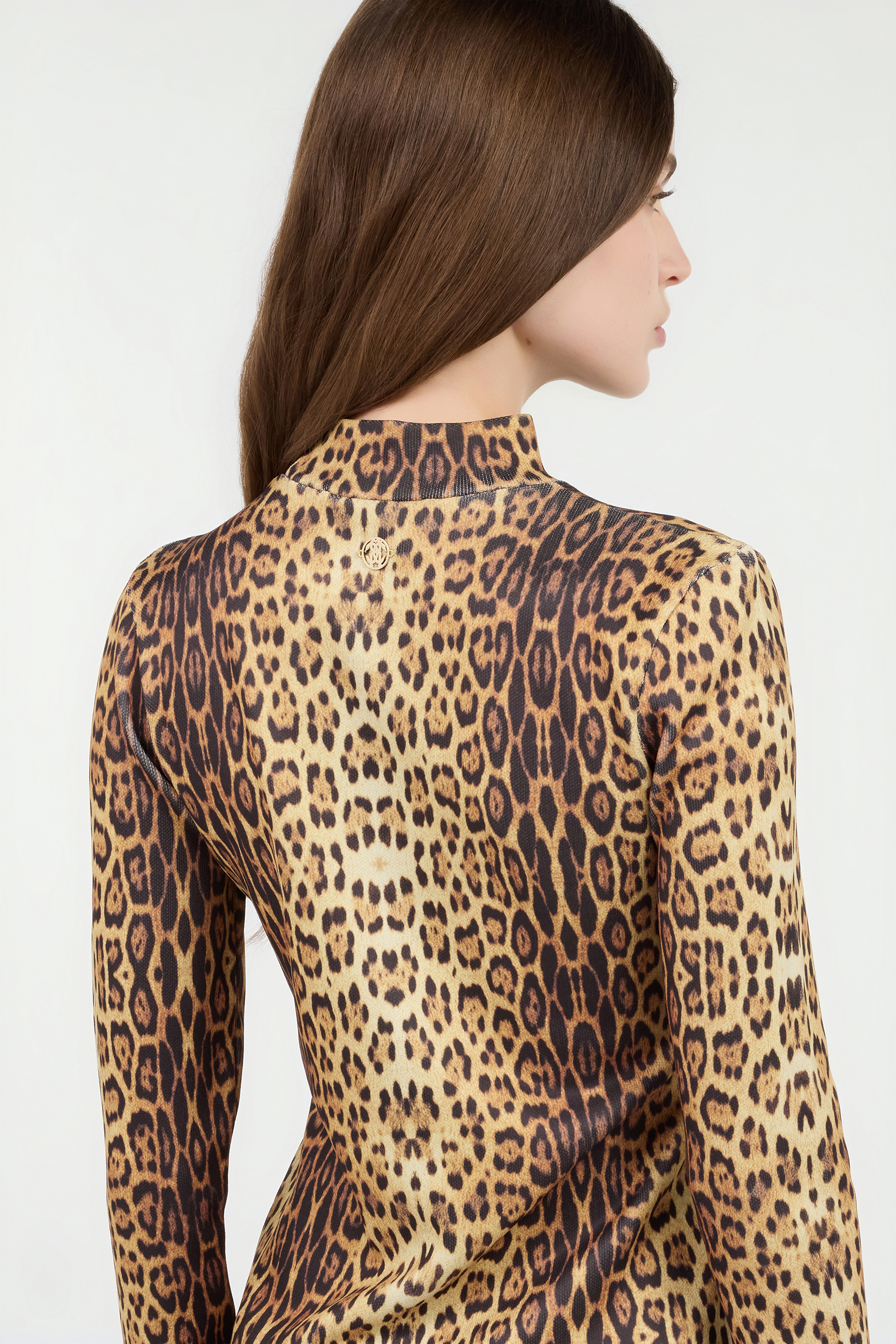Leopard Print Cut-Out Sweater