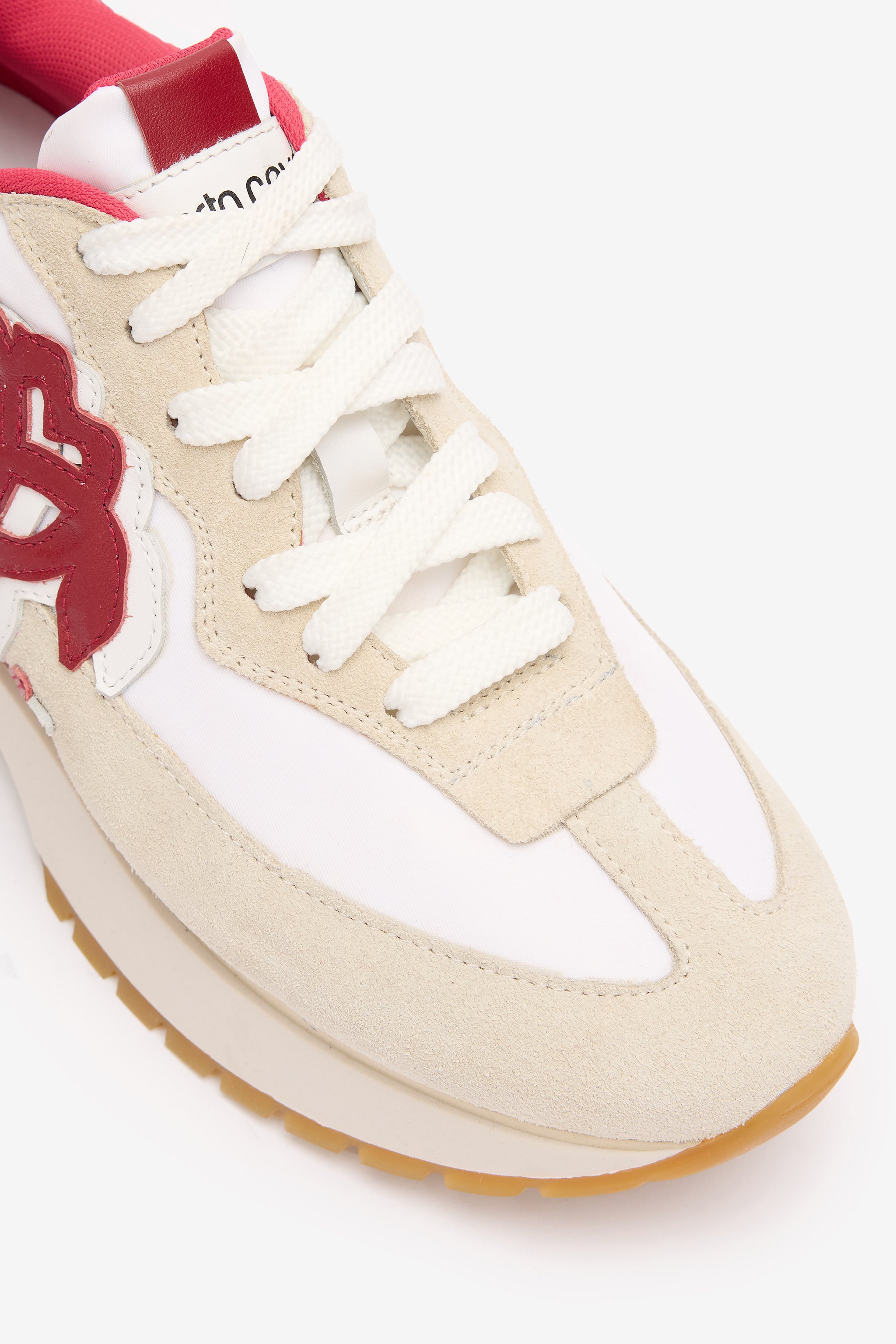 Roberto Cavalli Sneakers With Python Scale Back In Red