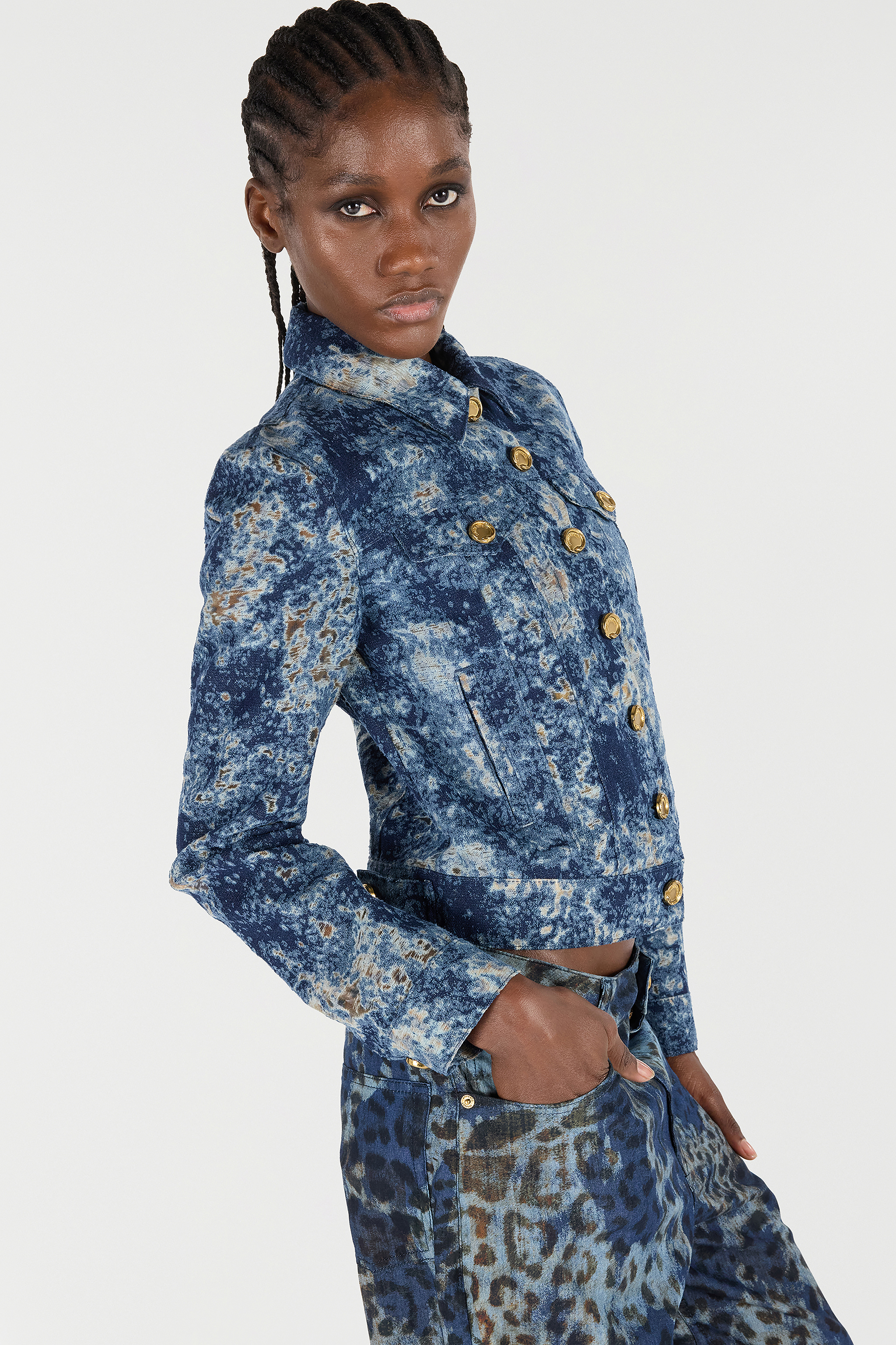 Jeans With Jaguar Skin Print