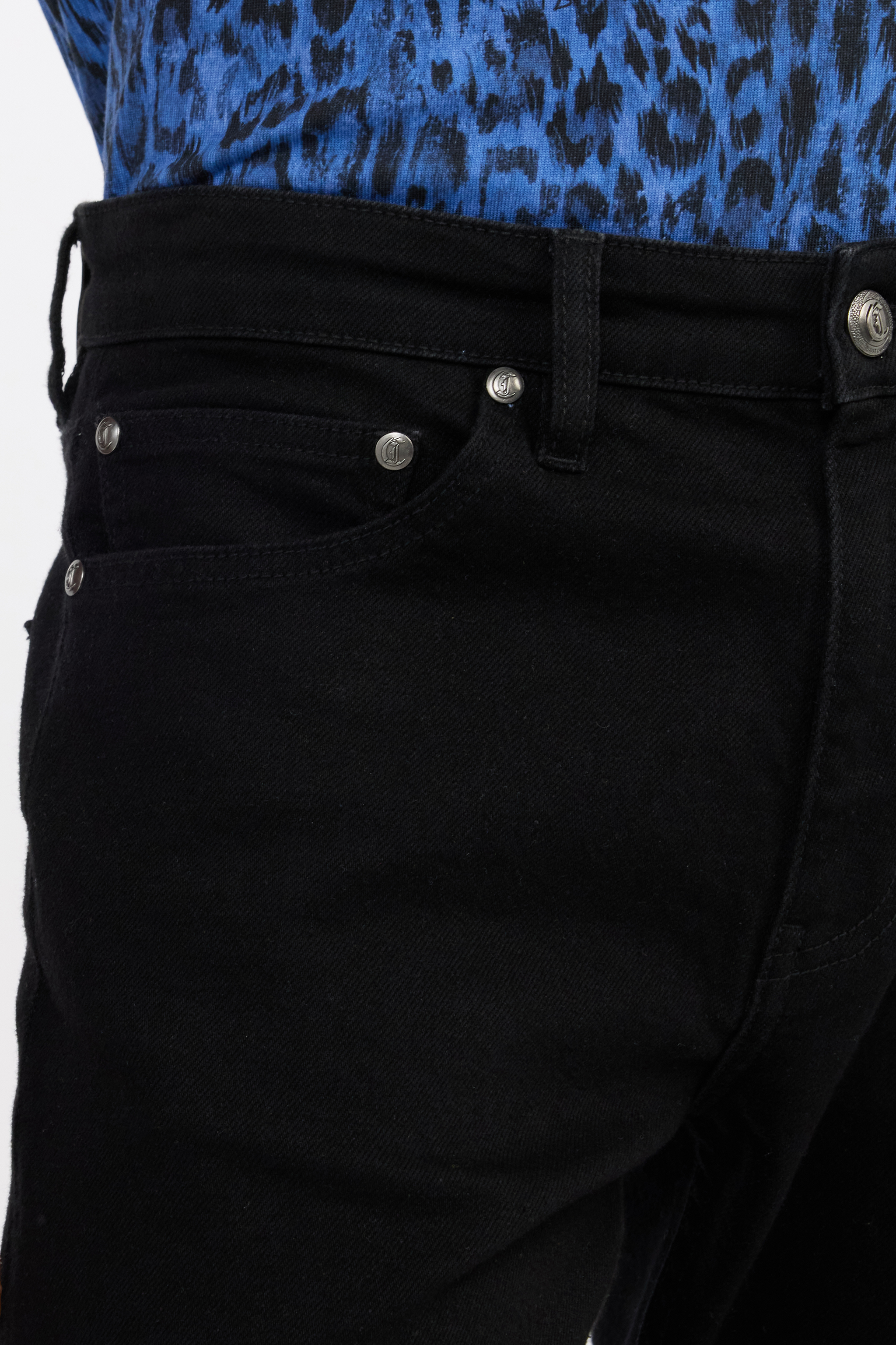 Roberto Cavalli Black Denim Jeans In Black