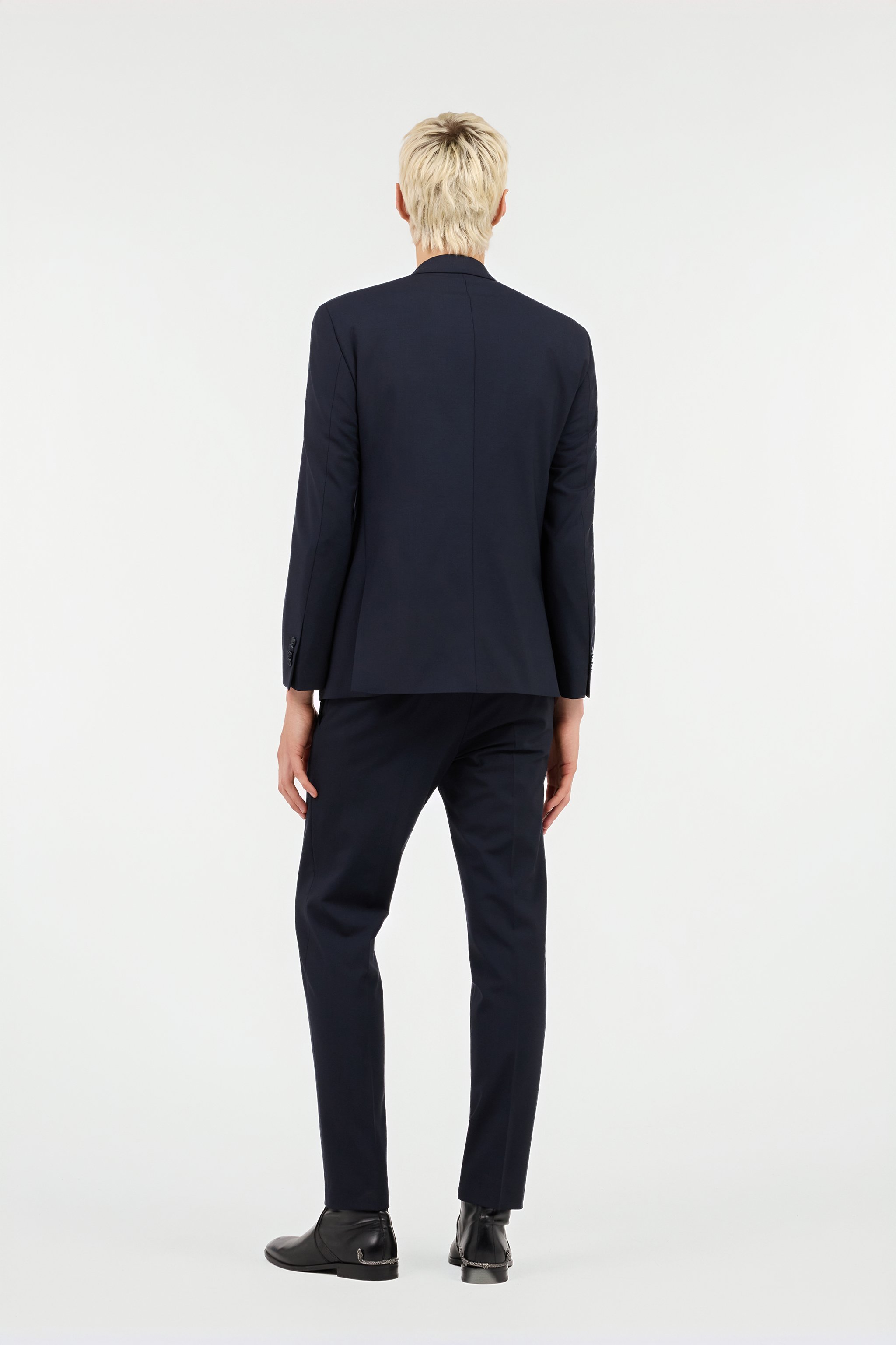 Dark Blue Tailored Wool Suit
