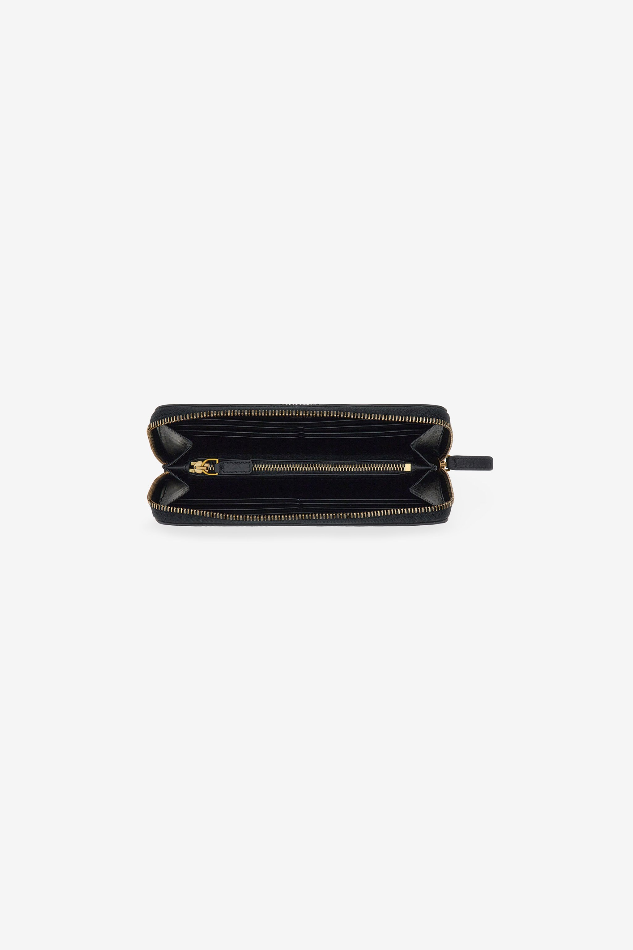 Roberto Cavalli Wallet With Monogram Rc And Zip In Black