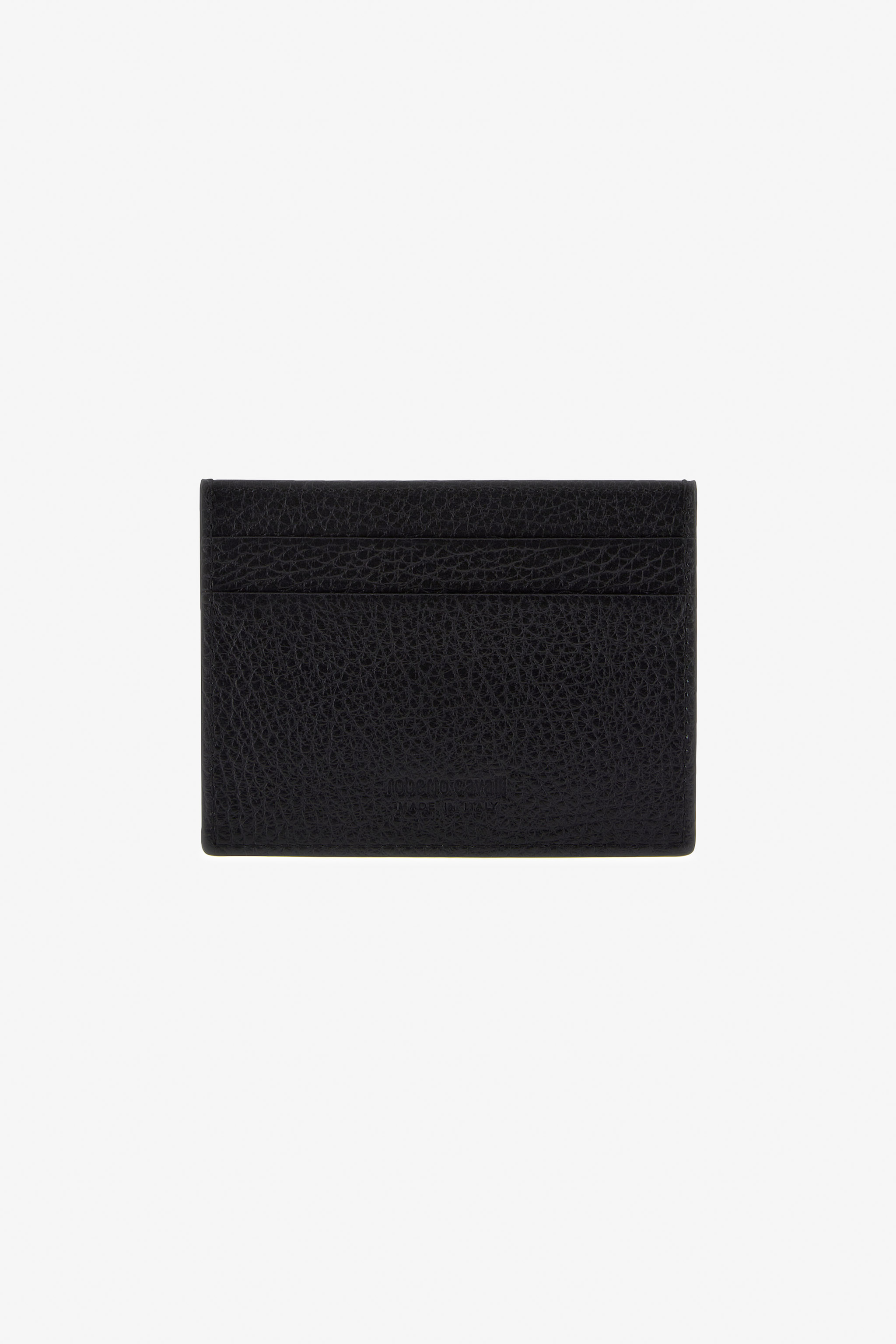 Roberto Cavalli Card Holder With Monogram Rc In Black