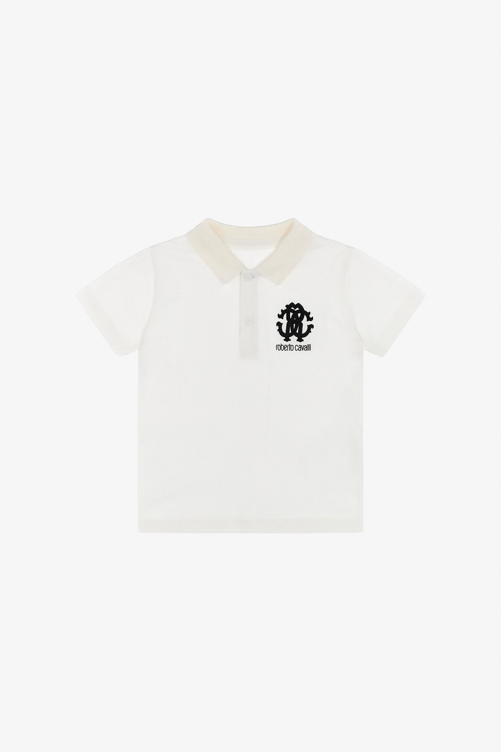 Roberto Cavalli Rc Logo Polo In White