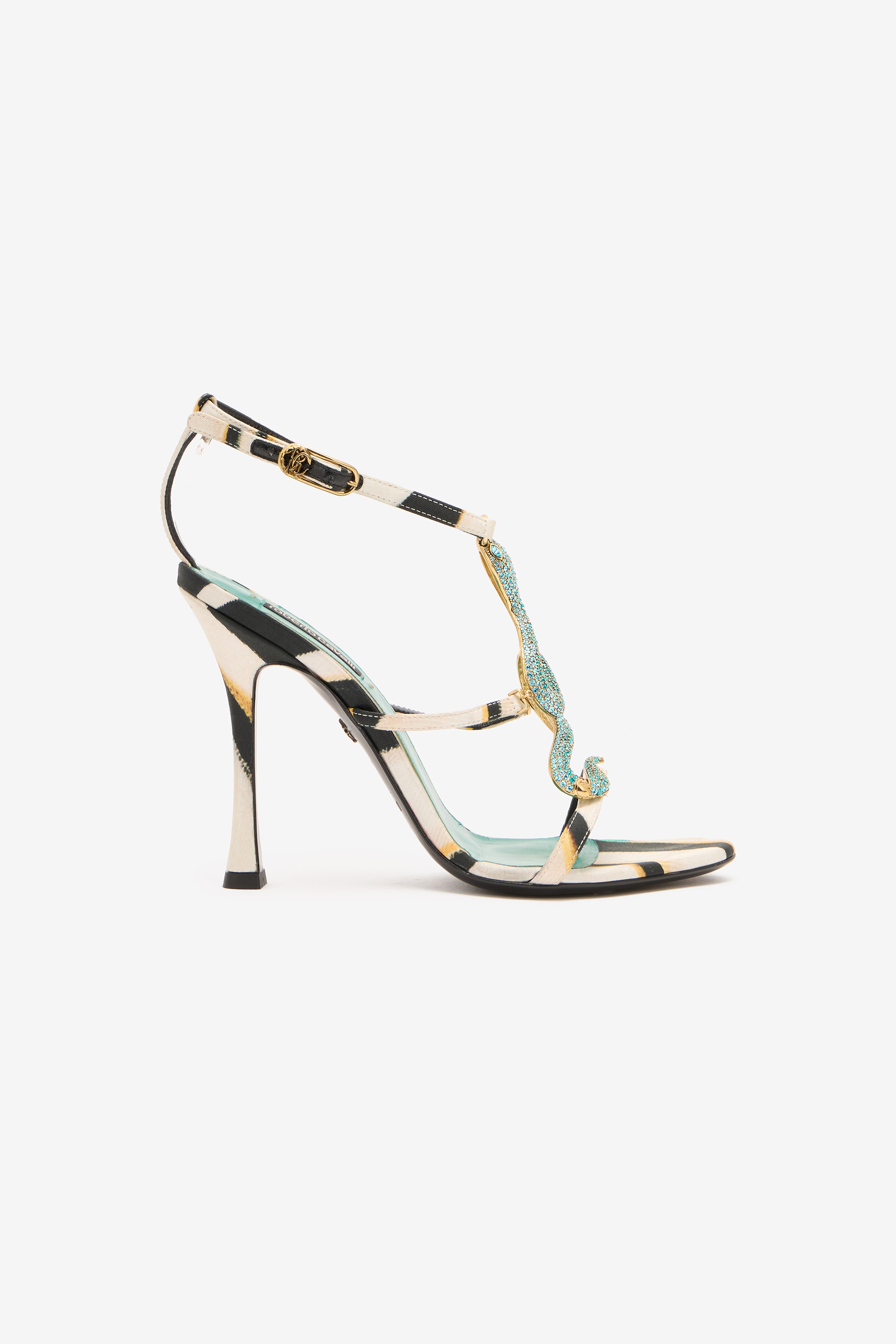 ROBERTO CAVALLI SANDALE SCHUHE MIT RAY OF SEA-DRUCK 
