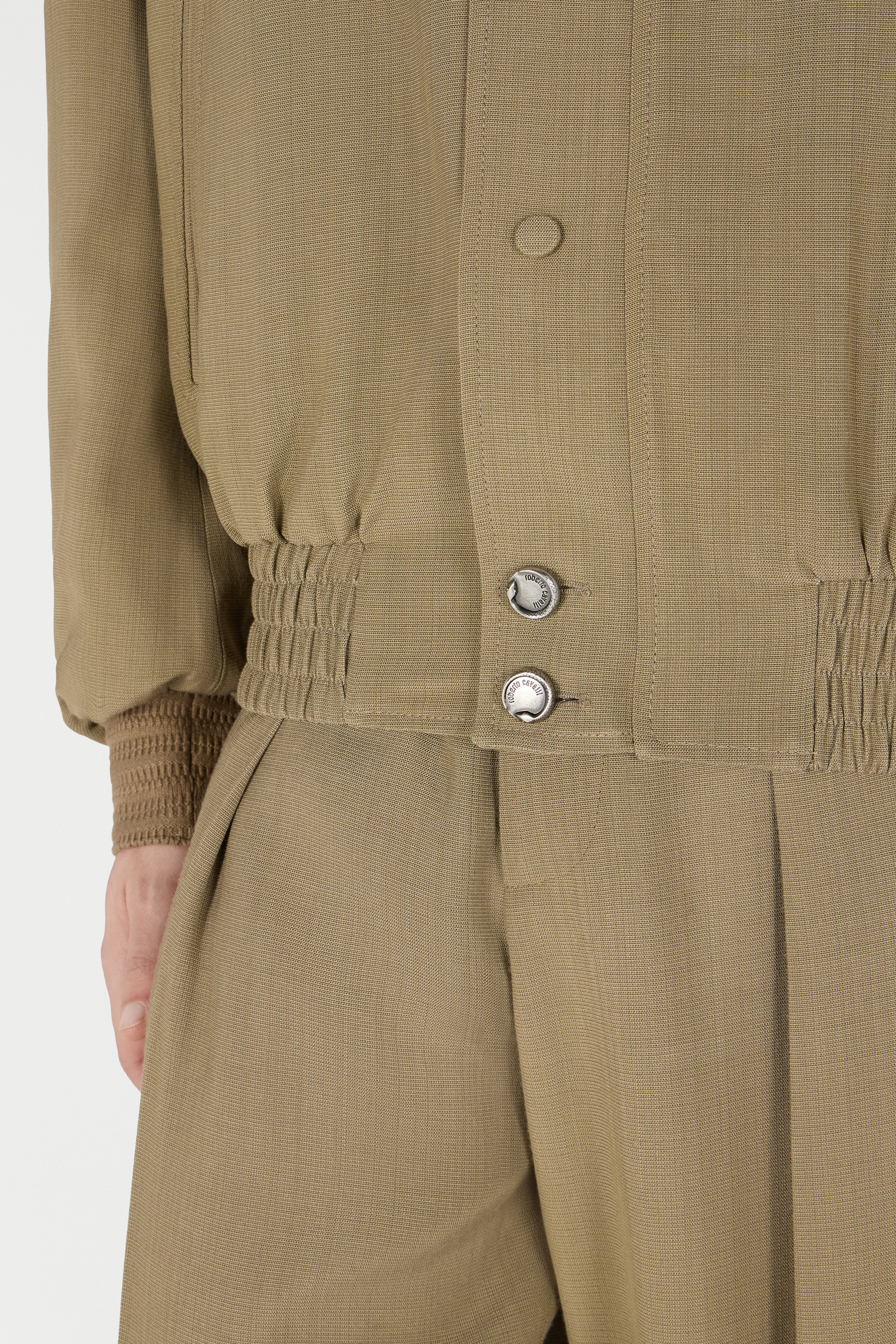 Shop Roberto Cavalli Bomberjacke Mit Knöpfen In Brown