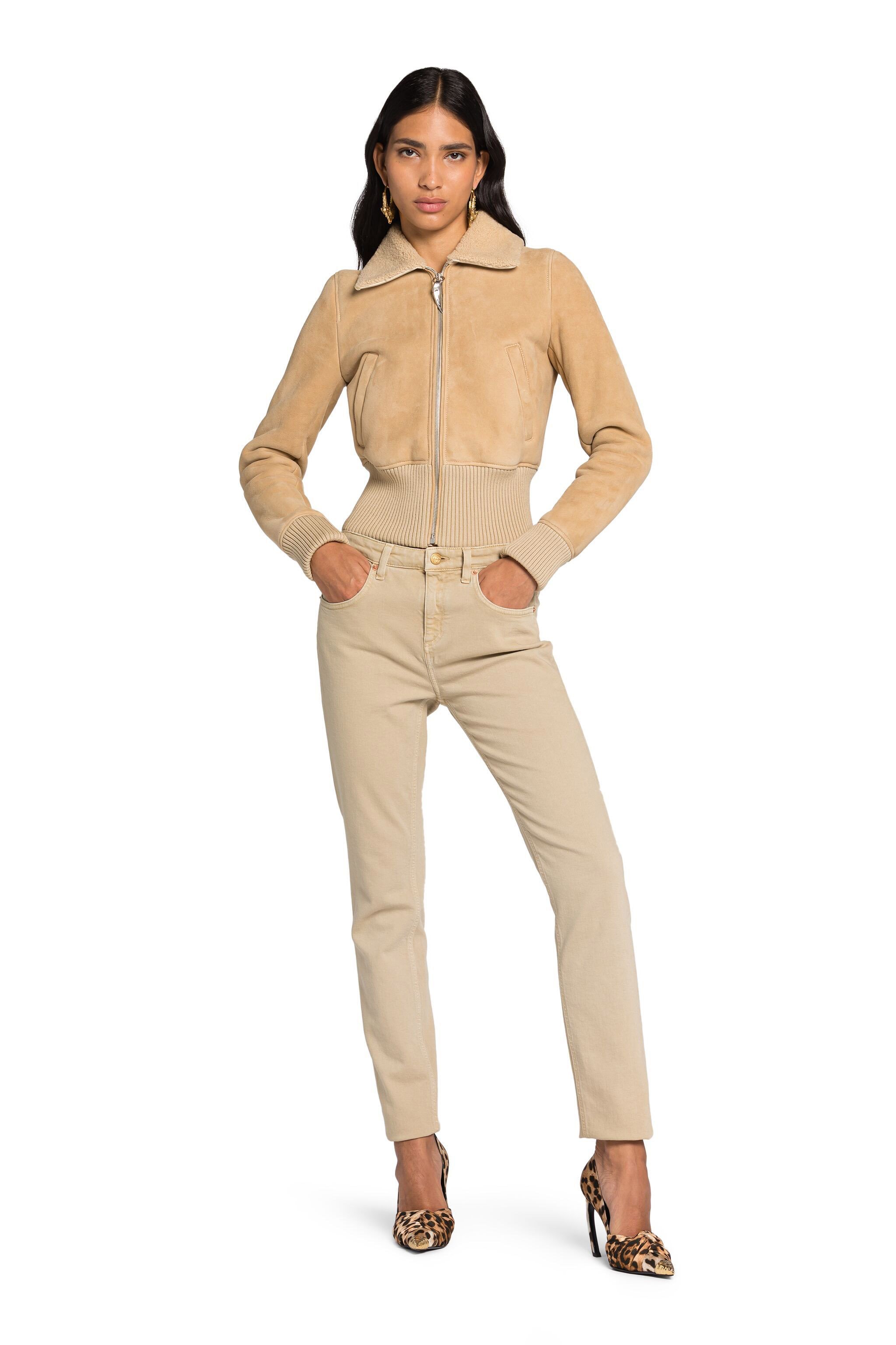 Roberto Cavalli Skinny Jeans In Light Brown