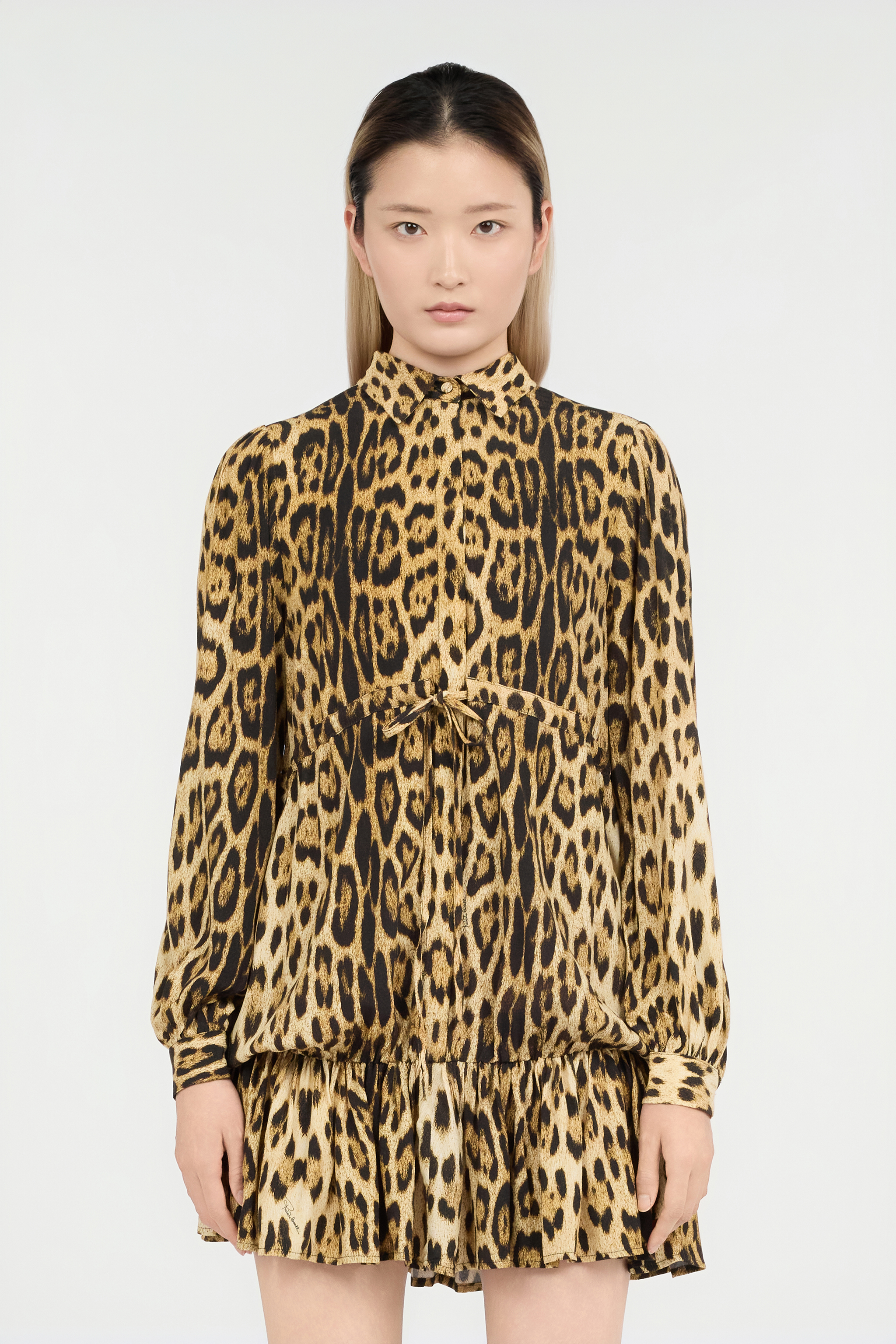 Roberto Cavalli Leopard Print T-shirt In Brown