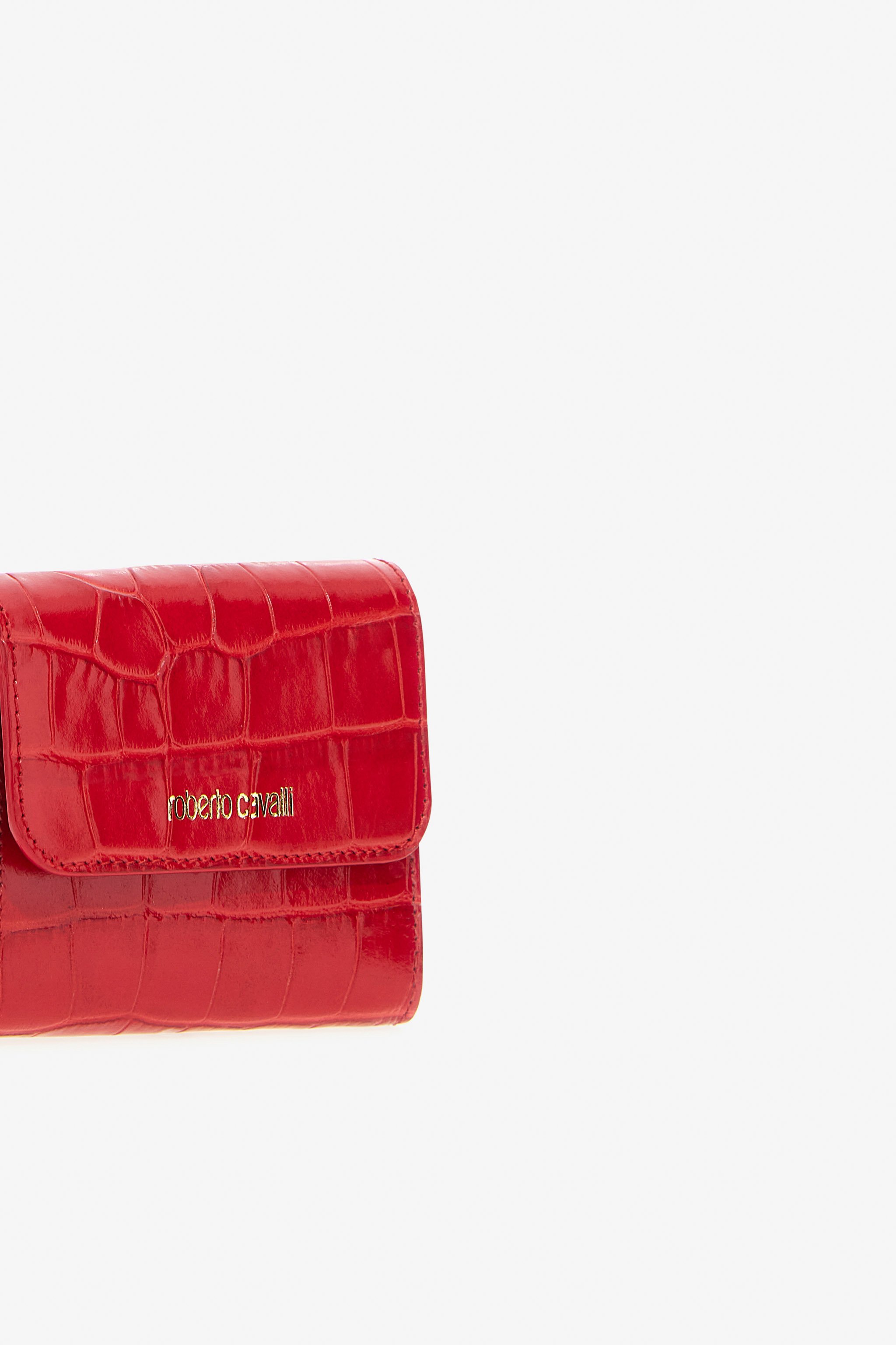 ROBERTO CAVALLI CROCODILE PRINT CARD CASE