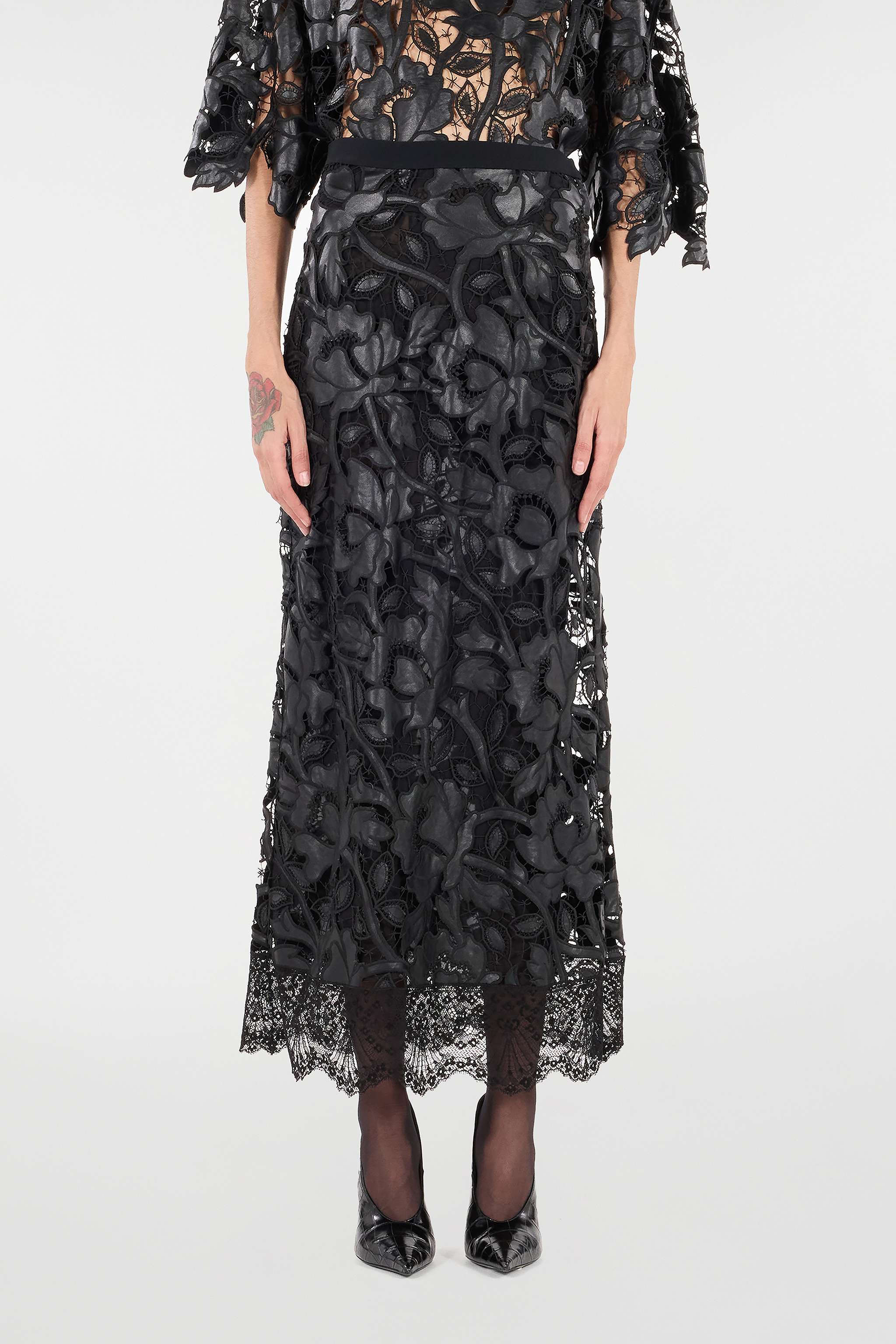 Roberto Cavalli Long Skirt With All-over Floral Pattern