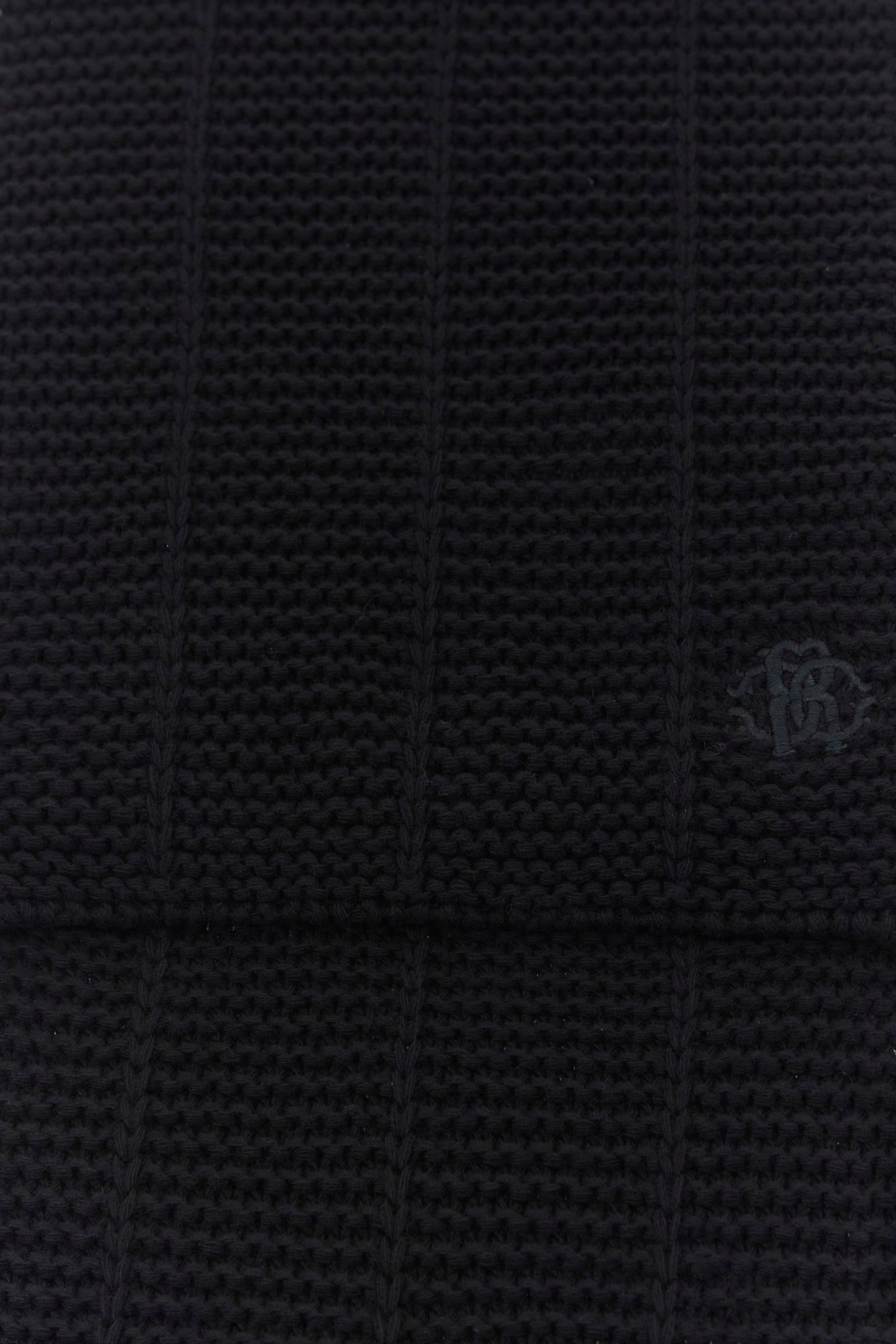 Shop Roberto Cavalli Black Scarf Ribbed Knit Cashmere Blend