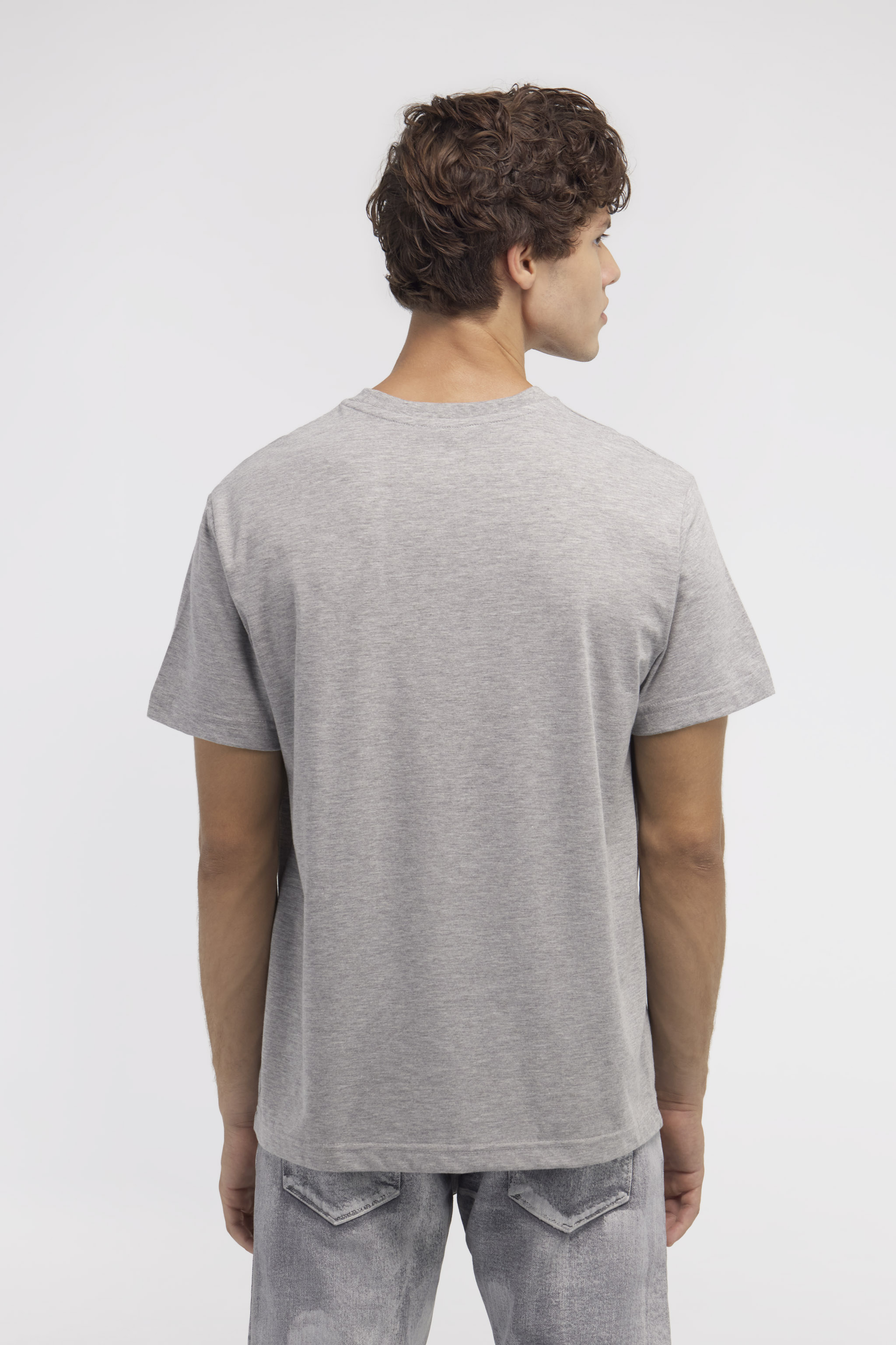 Shop Roberto Cavalli T-shirt With Horse Logo And Print In Gray