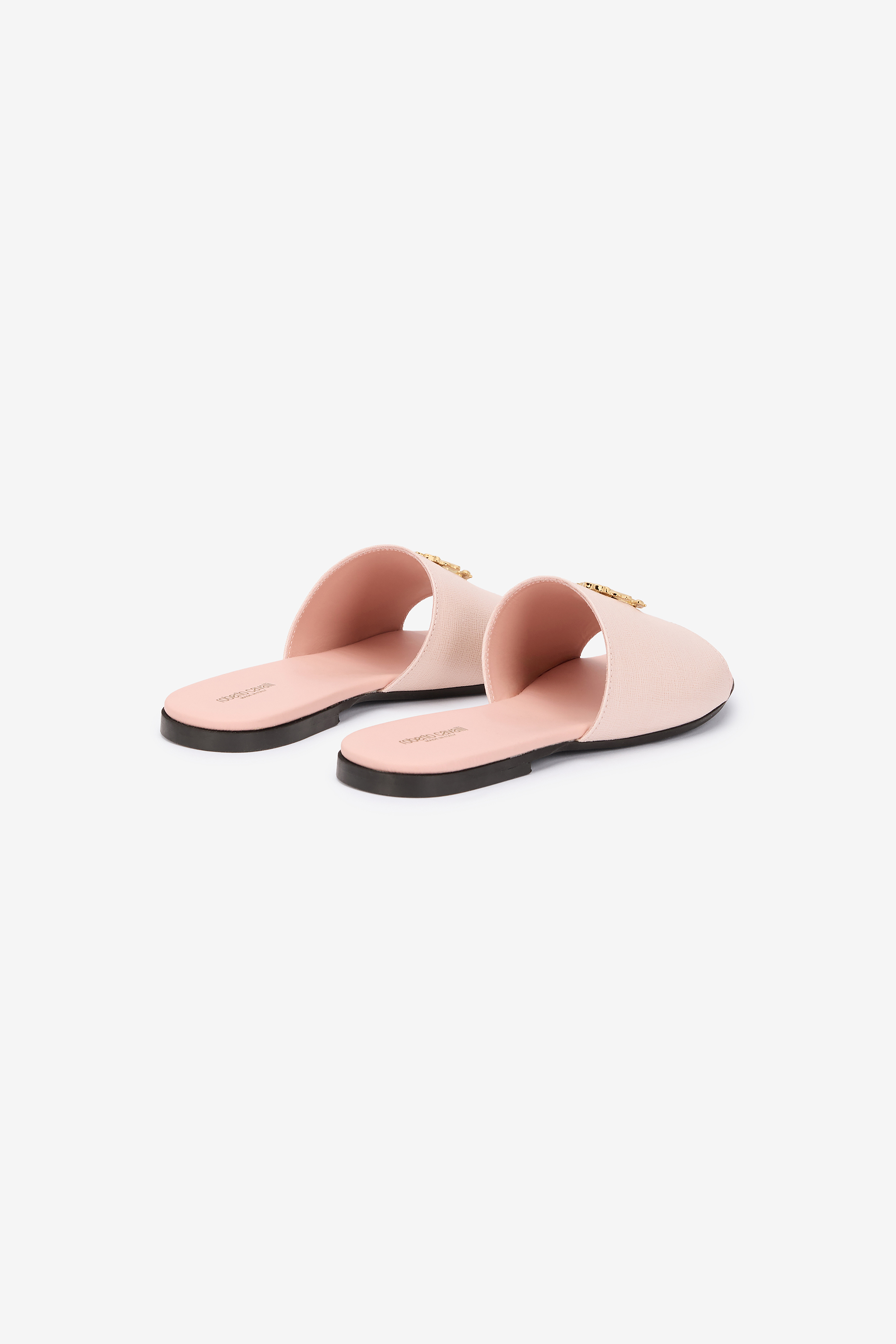 Roberto Cavalli Pink Sandal With Monogram Rc In Pink