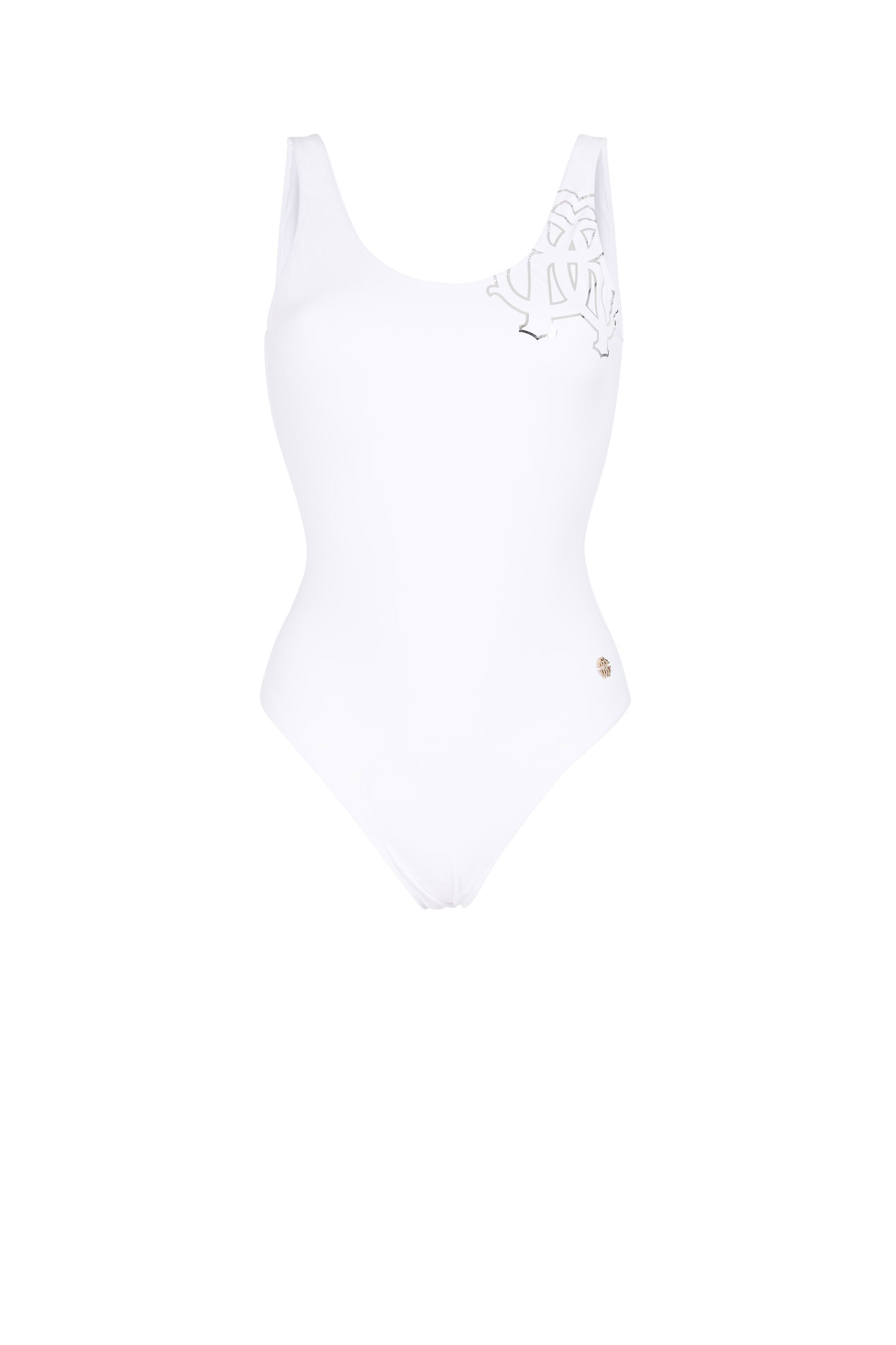 ROBERTO CAVALLI WEISSER BADEANZUG MIT MONOGRAM RC