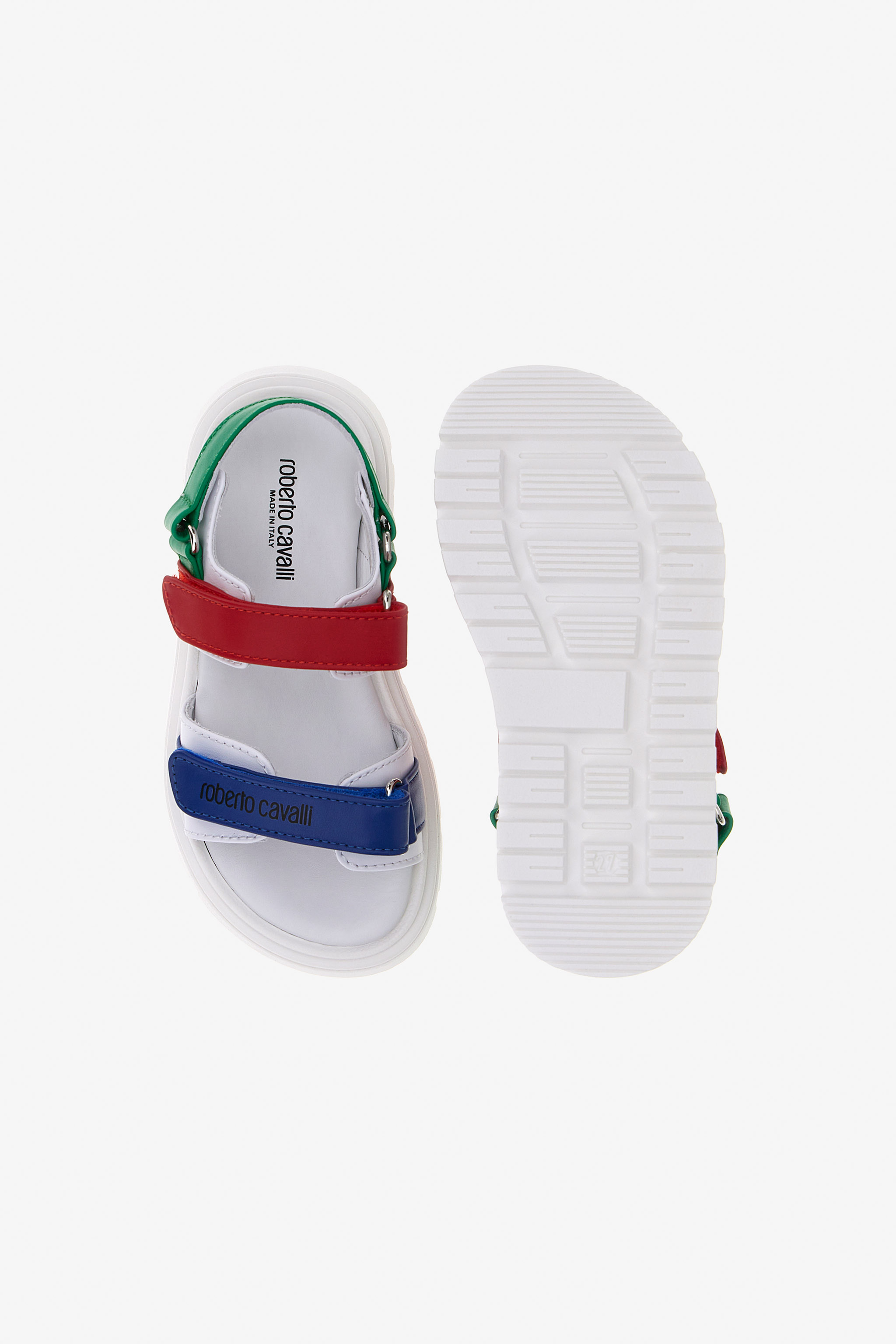 Roberto Cavalli Rc Logo Sandals In Multicolor