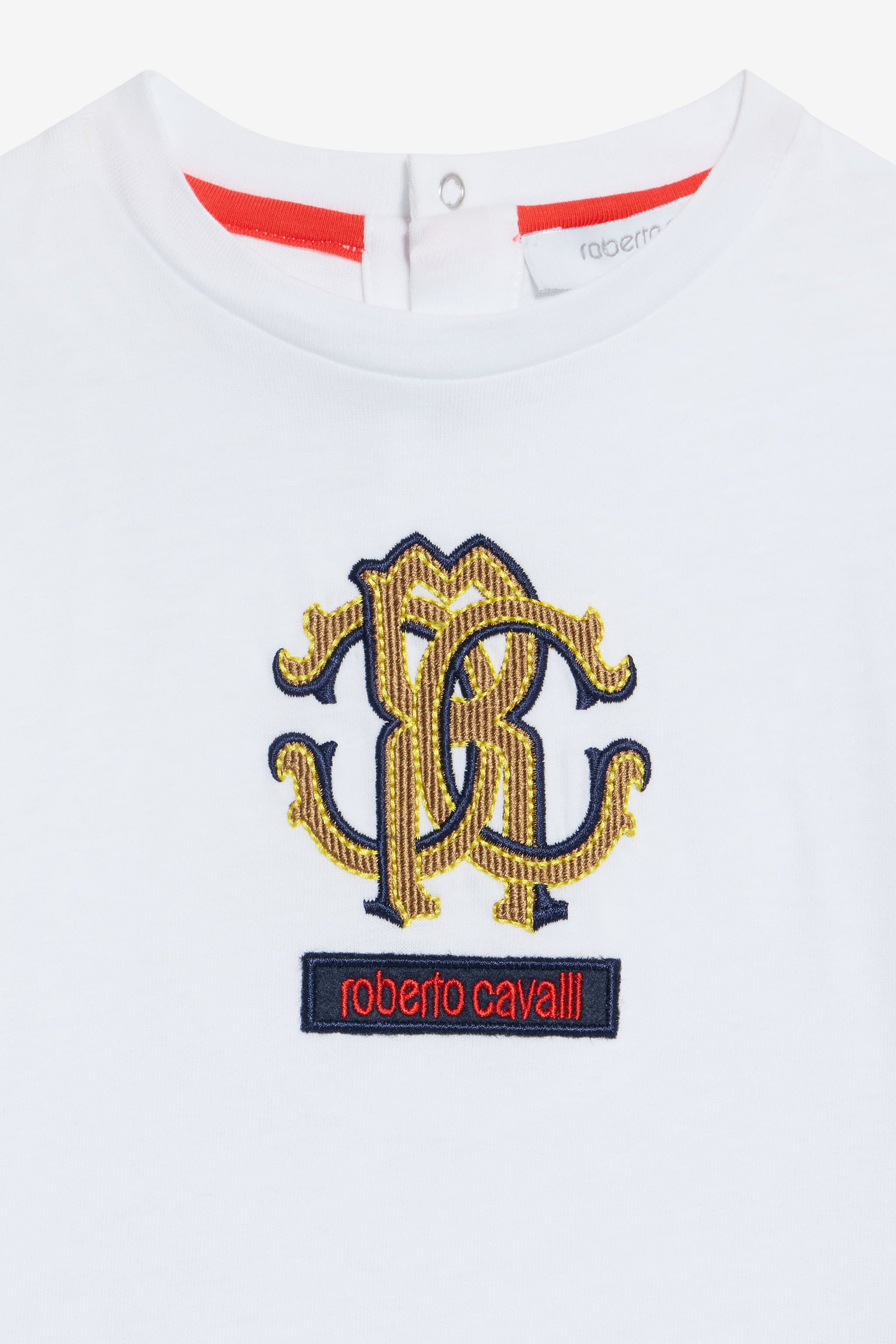 Roberto Cavalli Optical White T-shirt With Rc Monogram In White