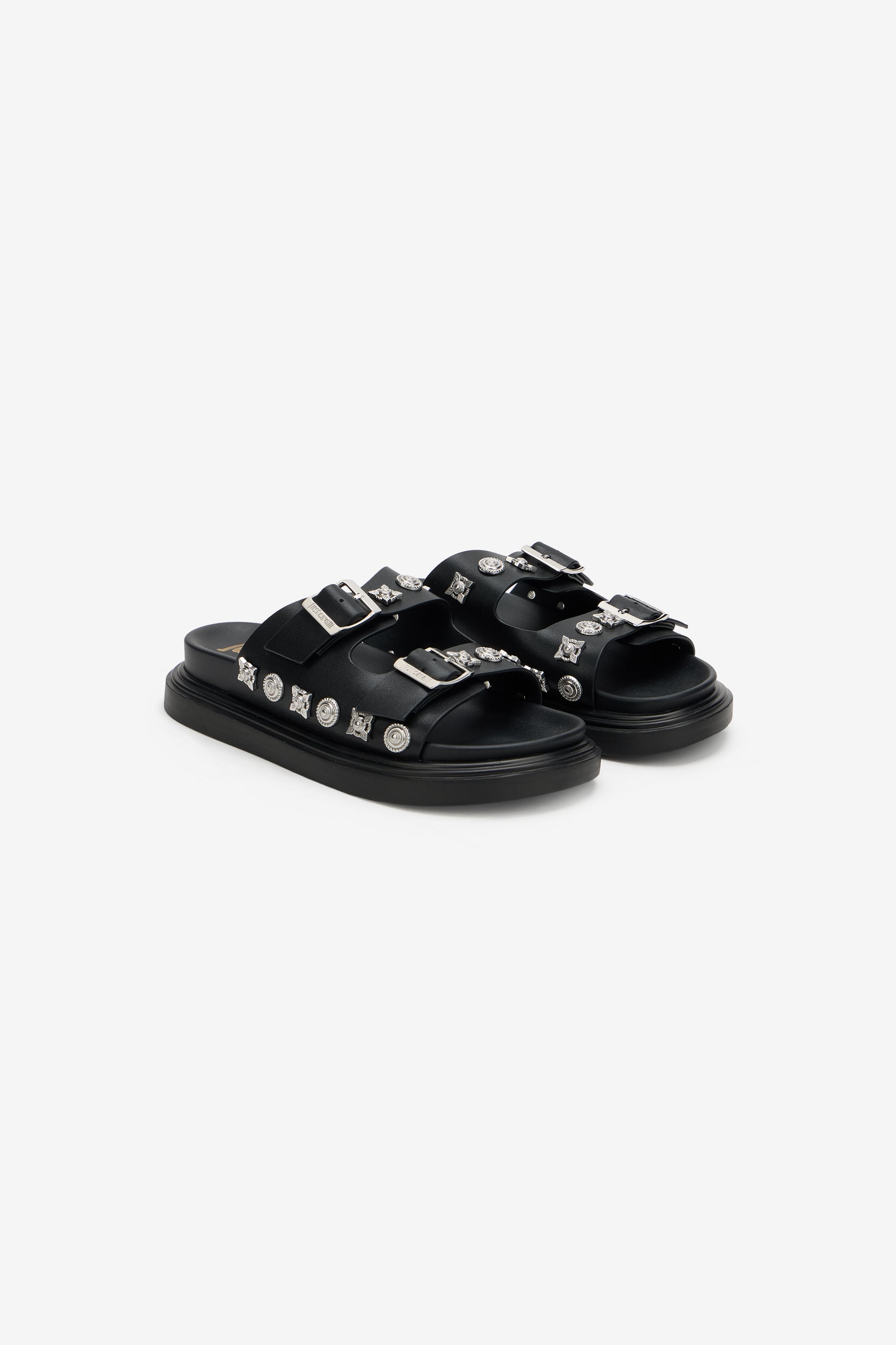 Roberto Cavalli Sandal in Leather with Embellishments - Women's Shoes