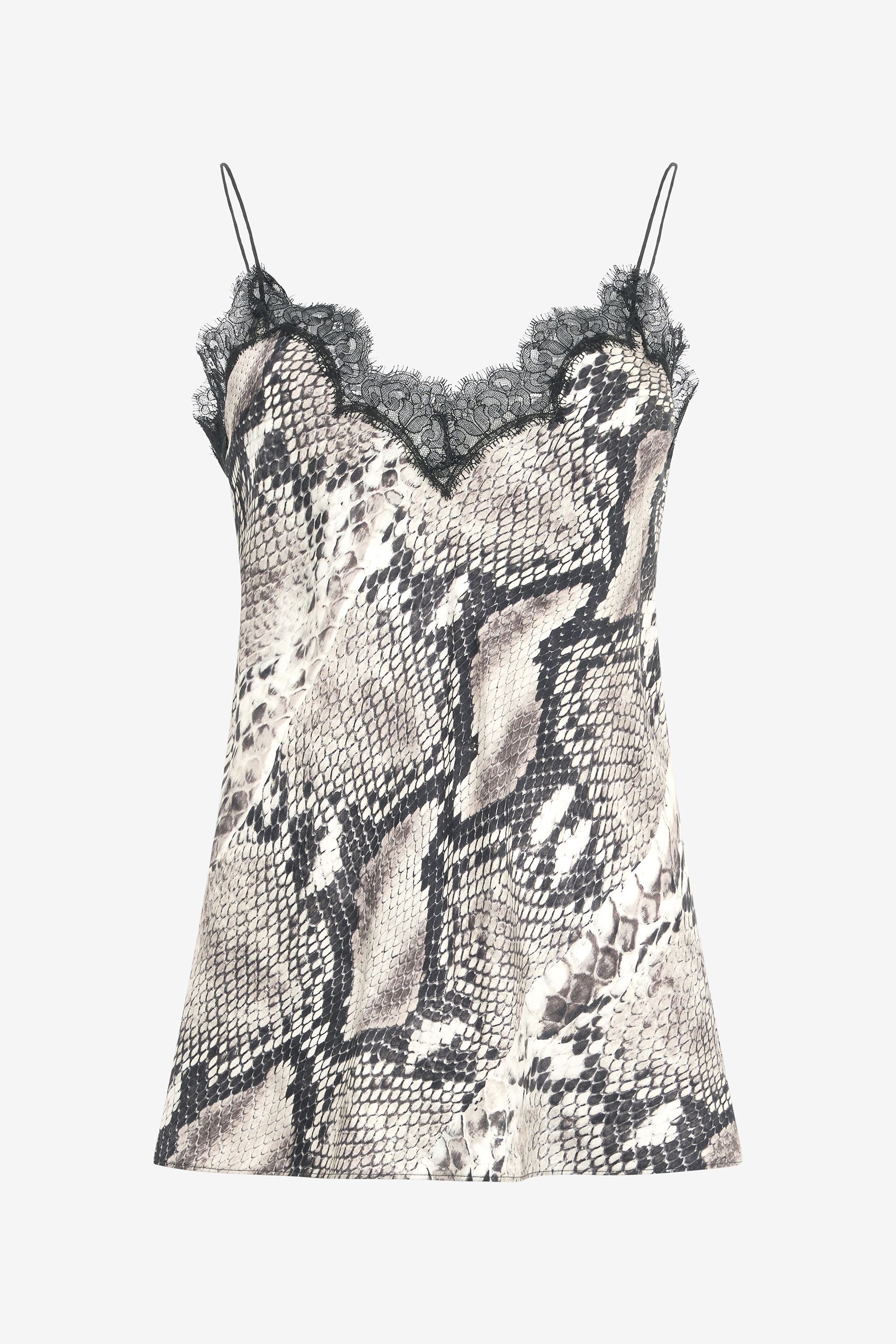 Roberto Cavalli Women's Light/Brown Silk Top With Python Print