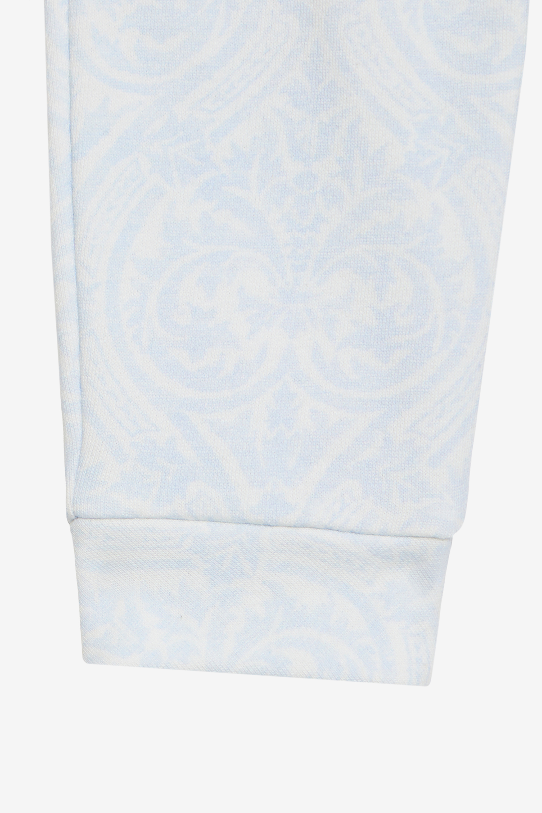 Roberto Cavalli Baby Blue Track Pants With Floral Print In Blue