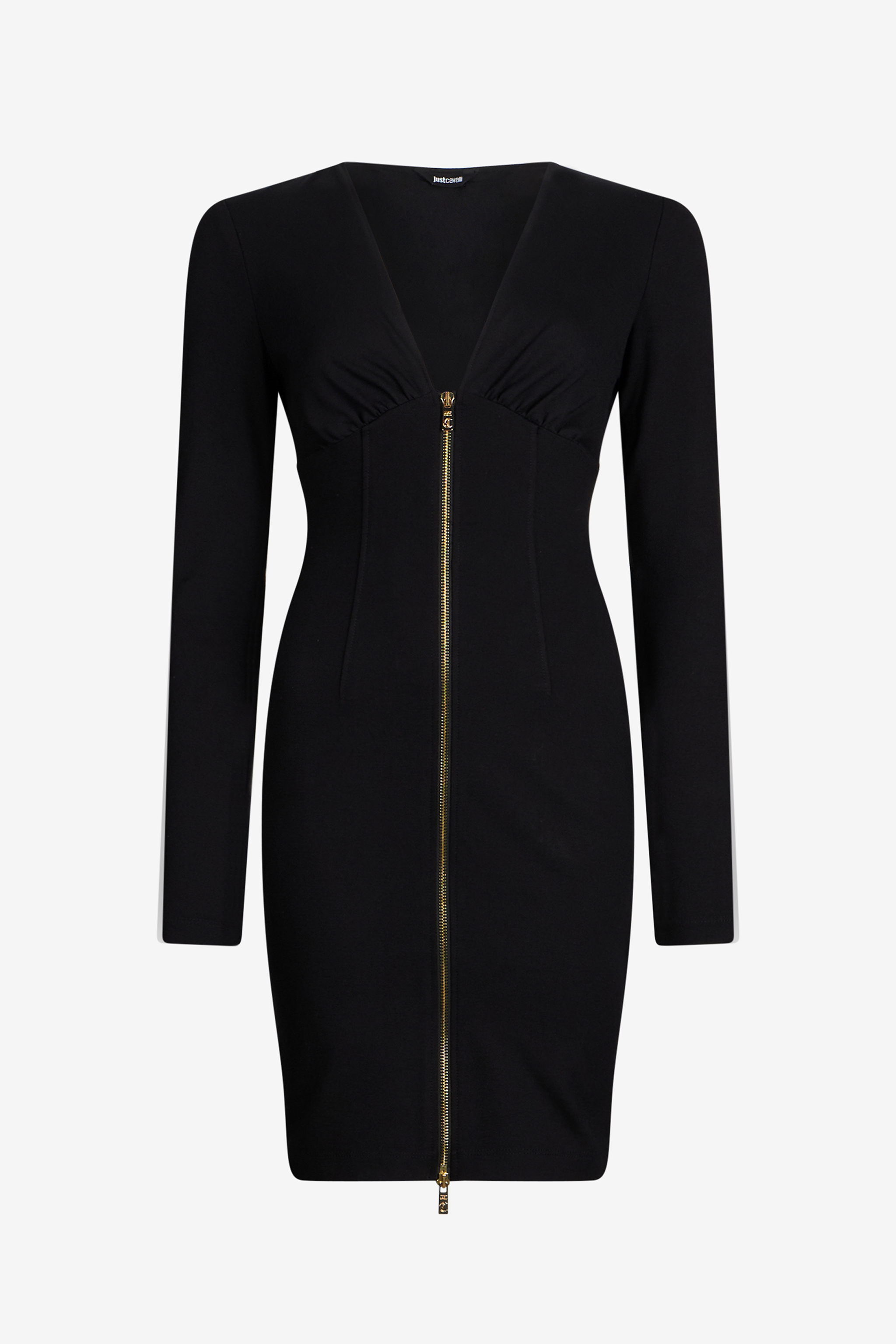 chinese dress ladies Ruched Mini Dress L / Black