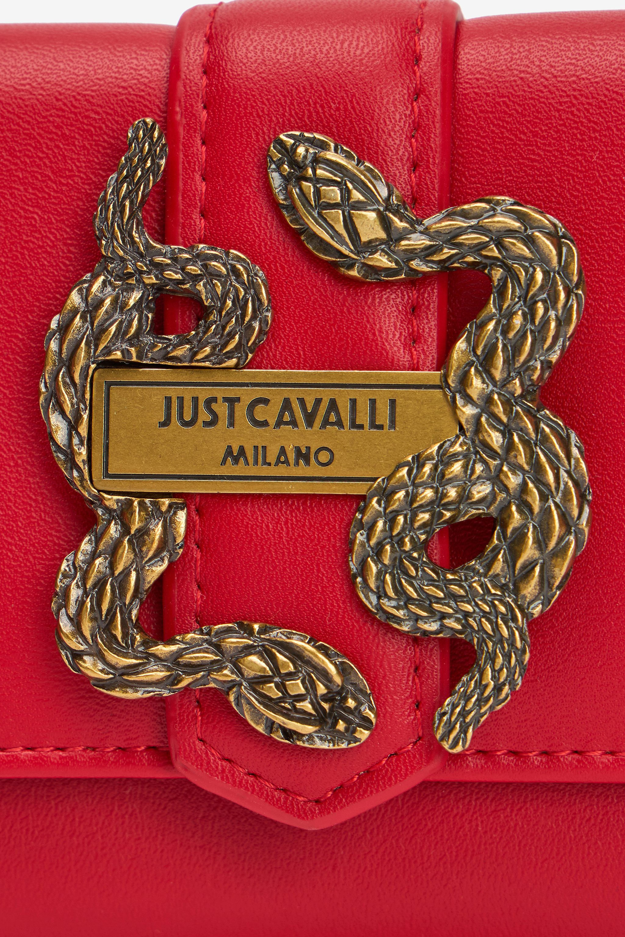 Roberto Cavalli Wallet With Logo Tag In Red