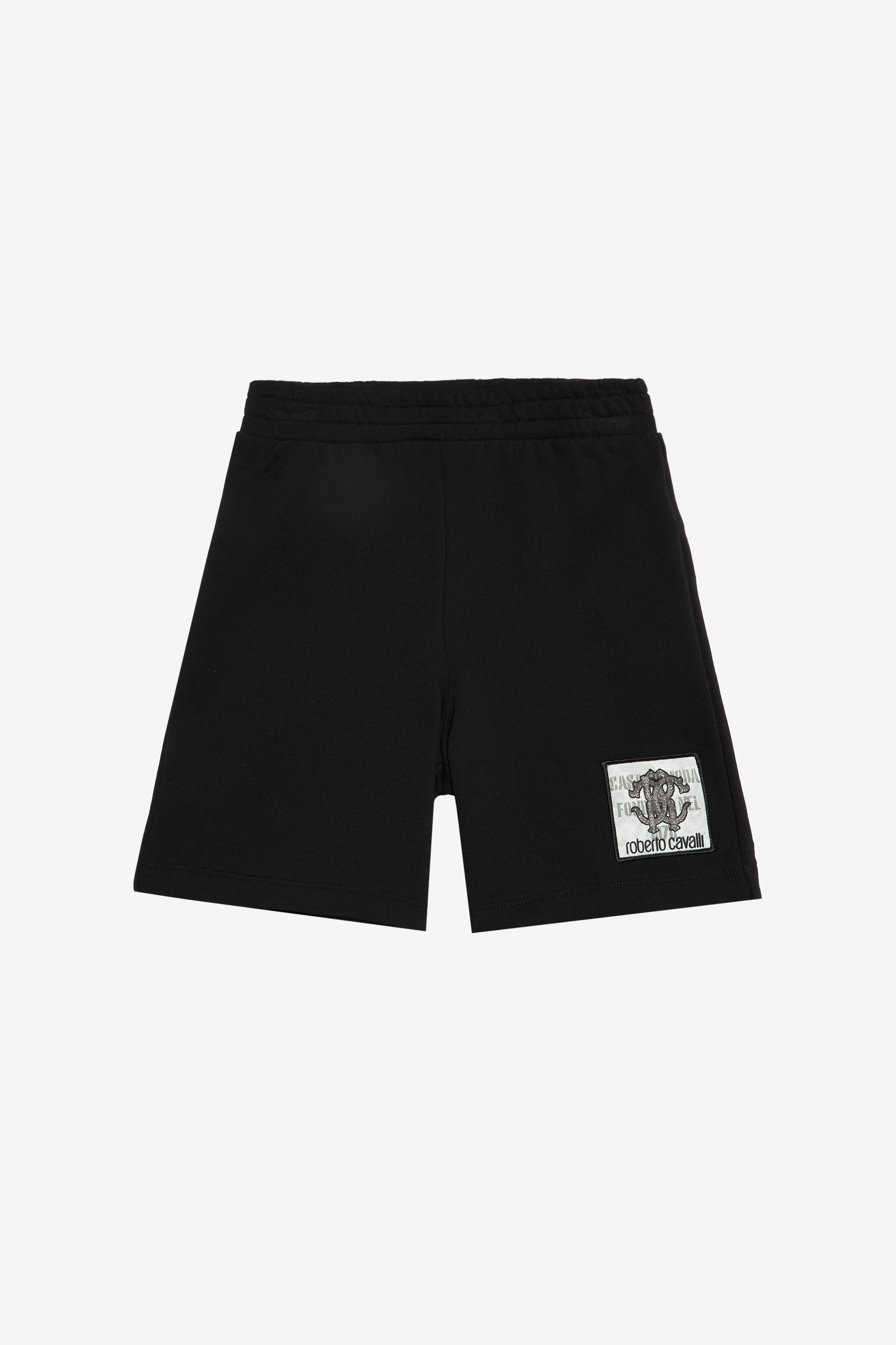 Roberto Cavalli Boys Black Shorts With Logo - Trousers