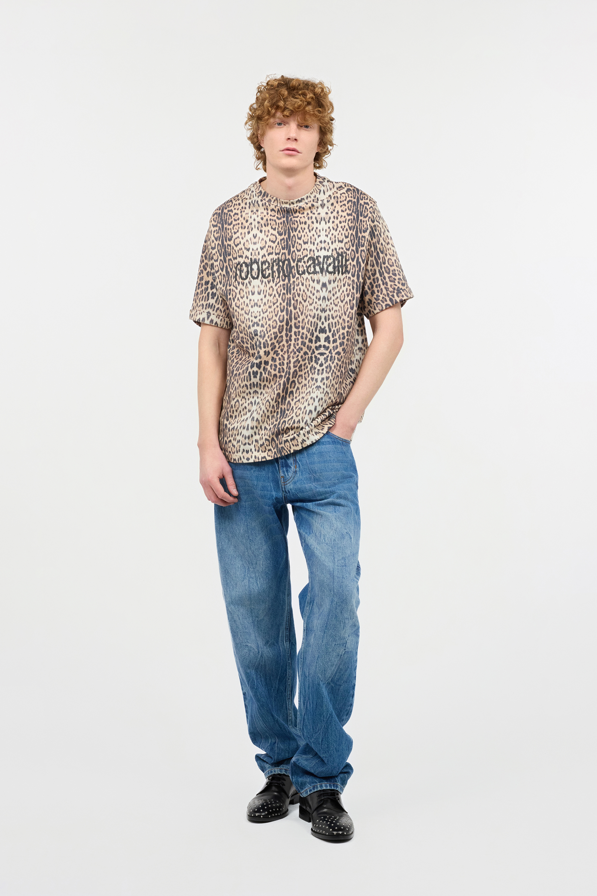 Shop Roberto Cavalli Jaguar Print T-shirt