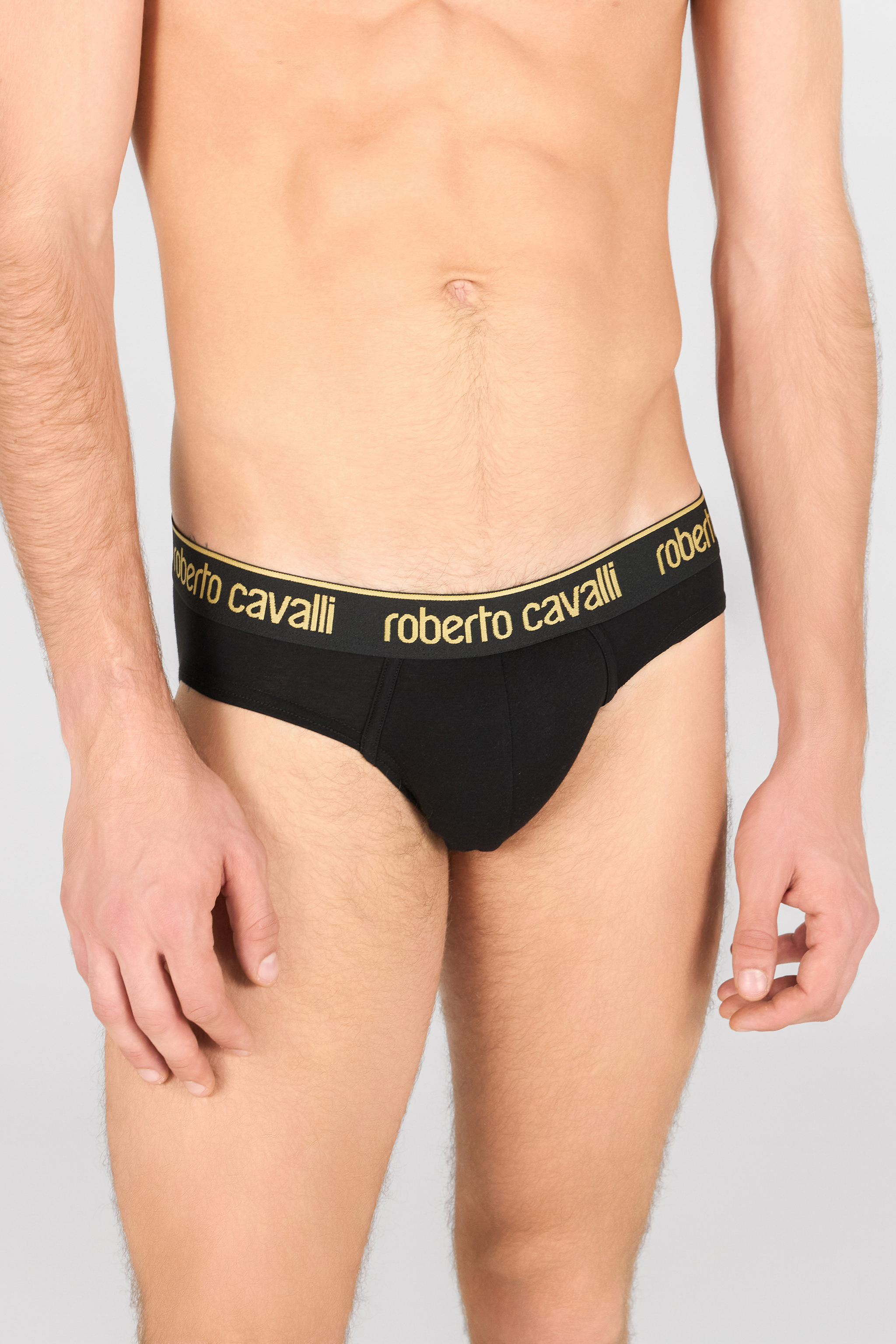 Shop Roberto Cavalli Set Aus Zwei Slips Mit Logoband In Black