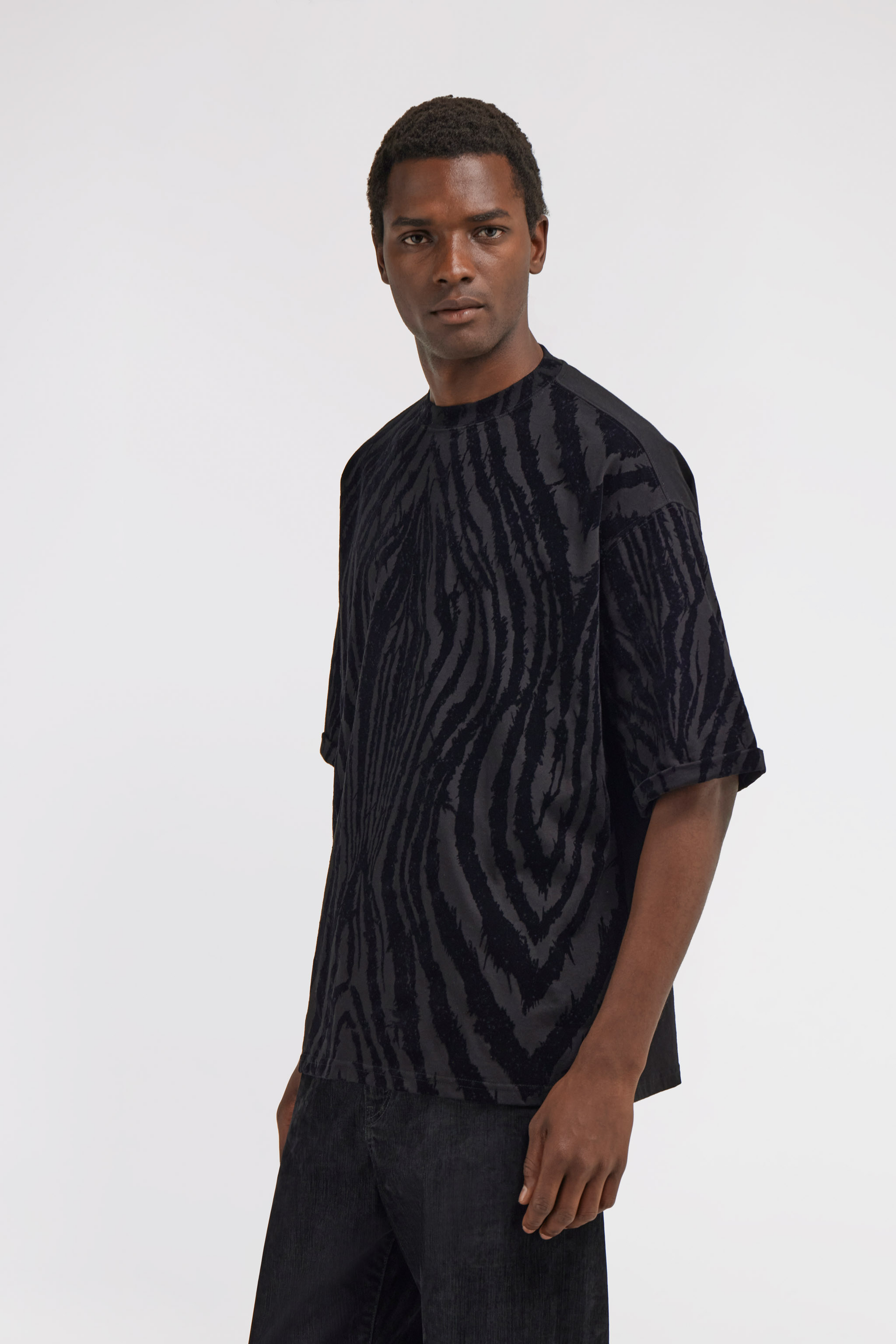 Roberto Cavalli Freedom Print T-shirt In Black