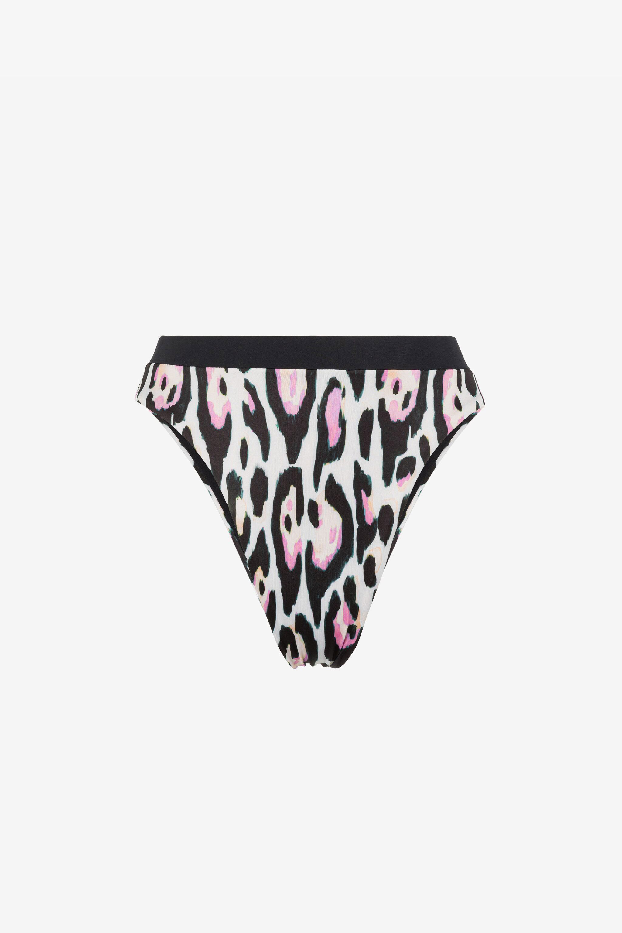 Roberto Cavalli Women's Pink/Gold Jaguar-Print Bikini Bottoms - Ready To Wear Rosa