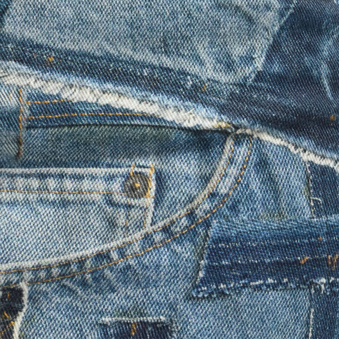 Roberto Cavalli Patchwork Capsule Collection Denim Mini Skirt