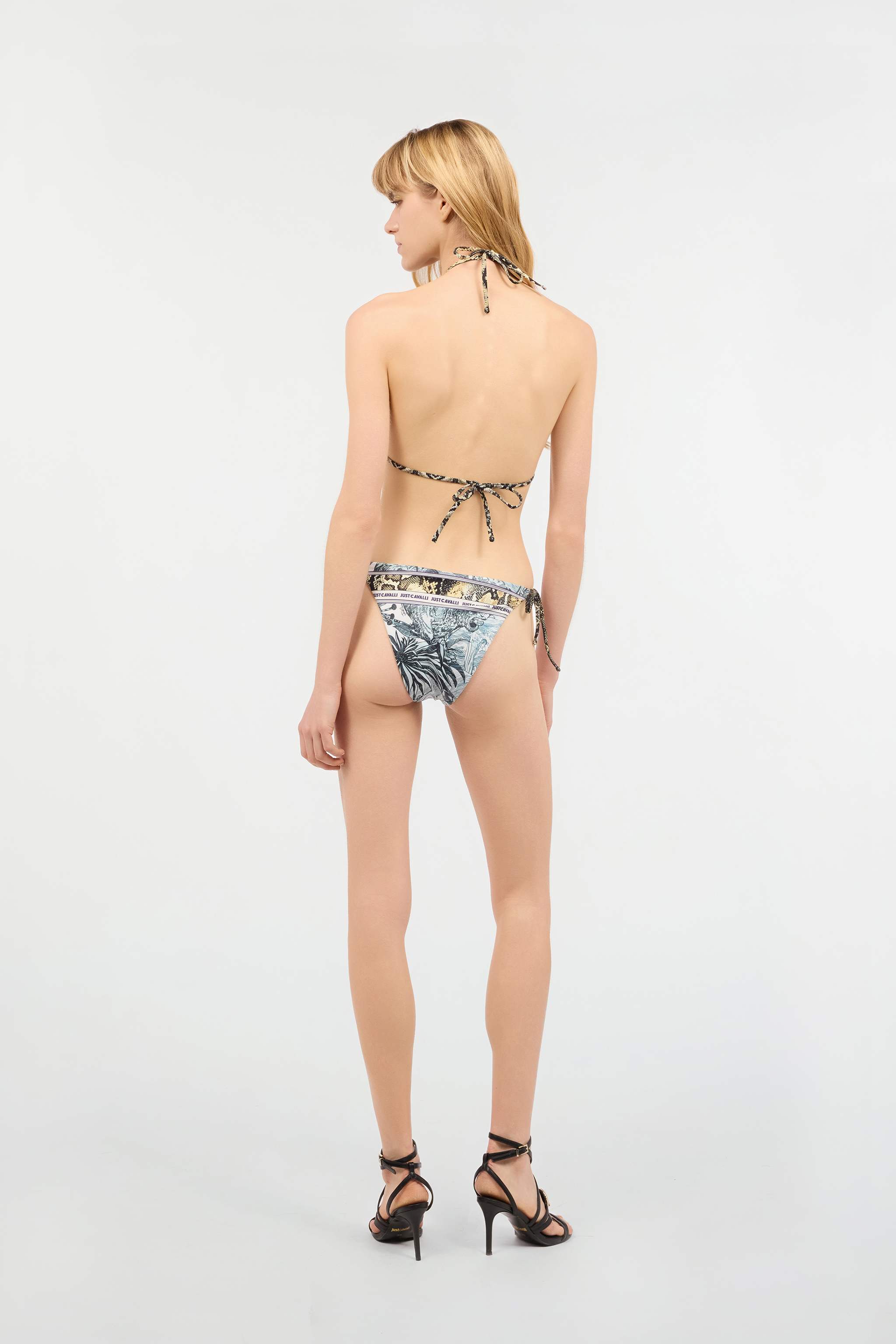 Roberto Cavalli All-over Print Bikini In Light Blue