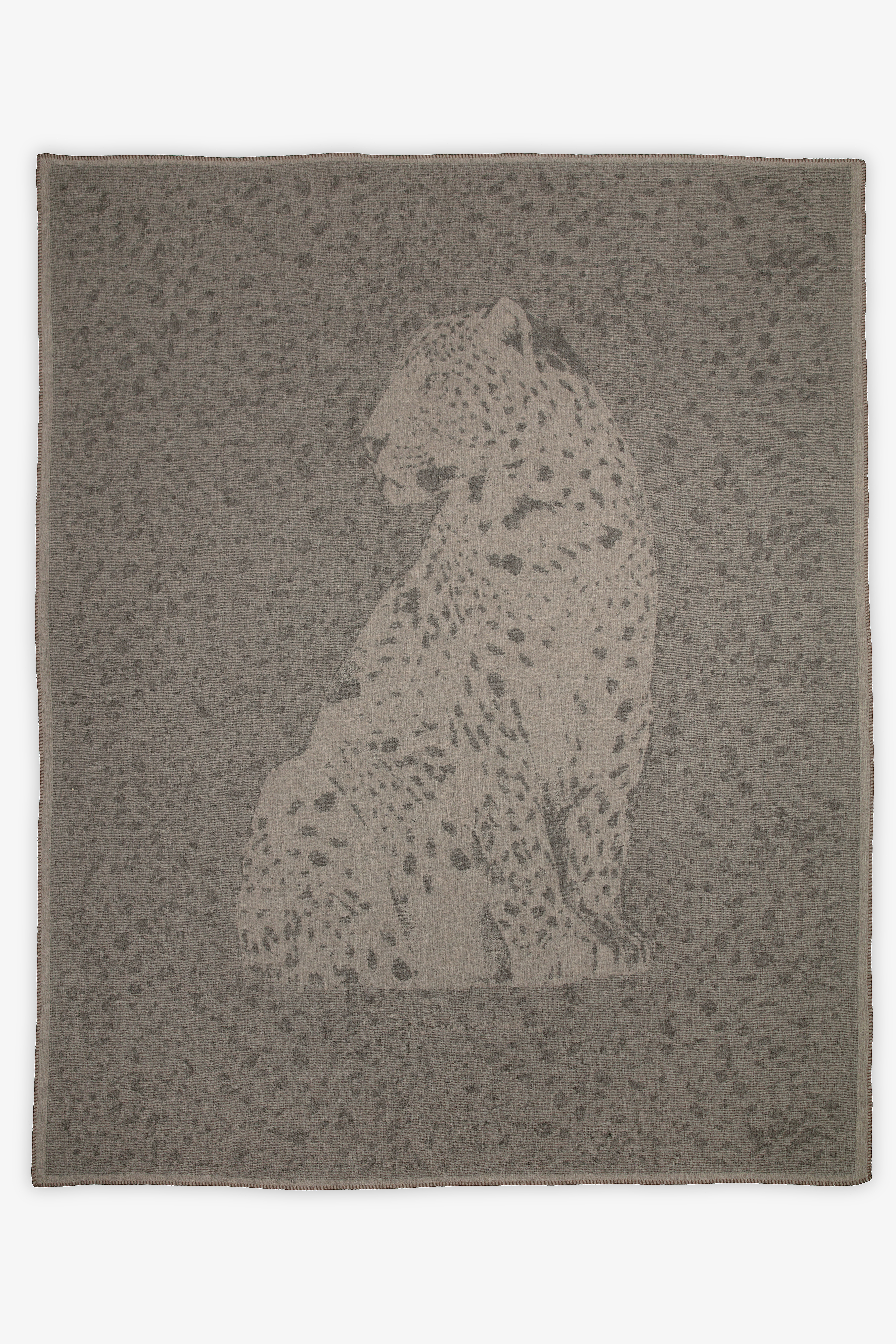 Printed Jacquard Plaid Big Cat