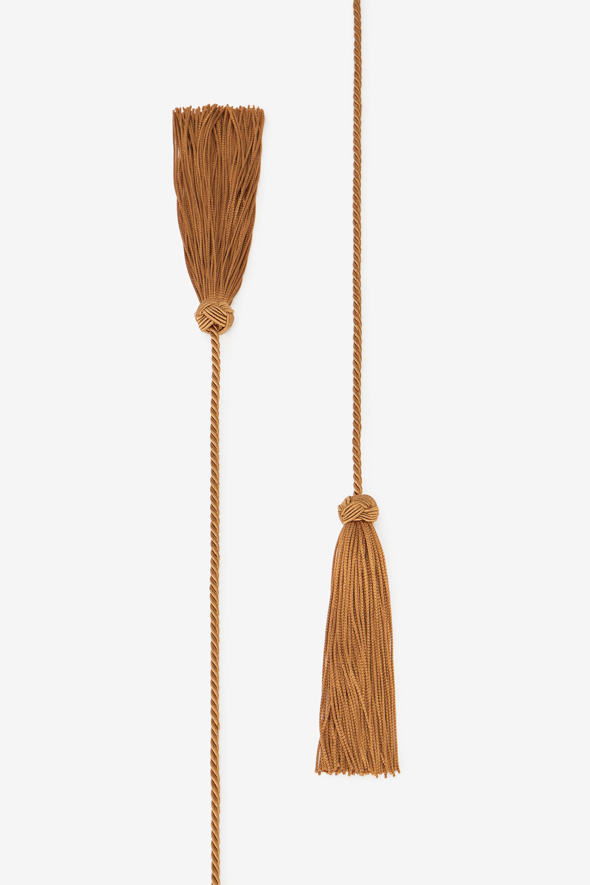 Roberto Cavalli Chocolate Corset Belt In Velvet With Tassels In Brown