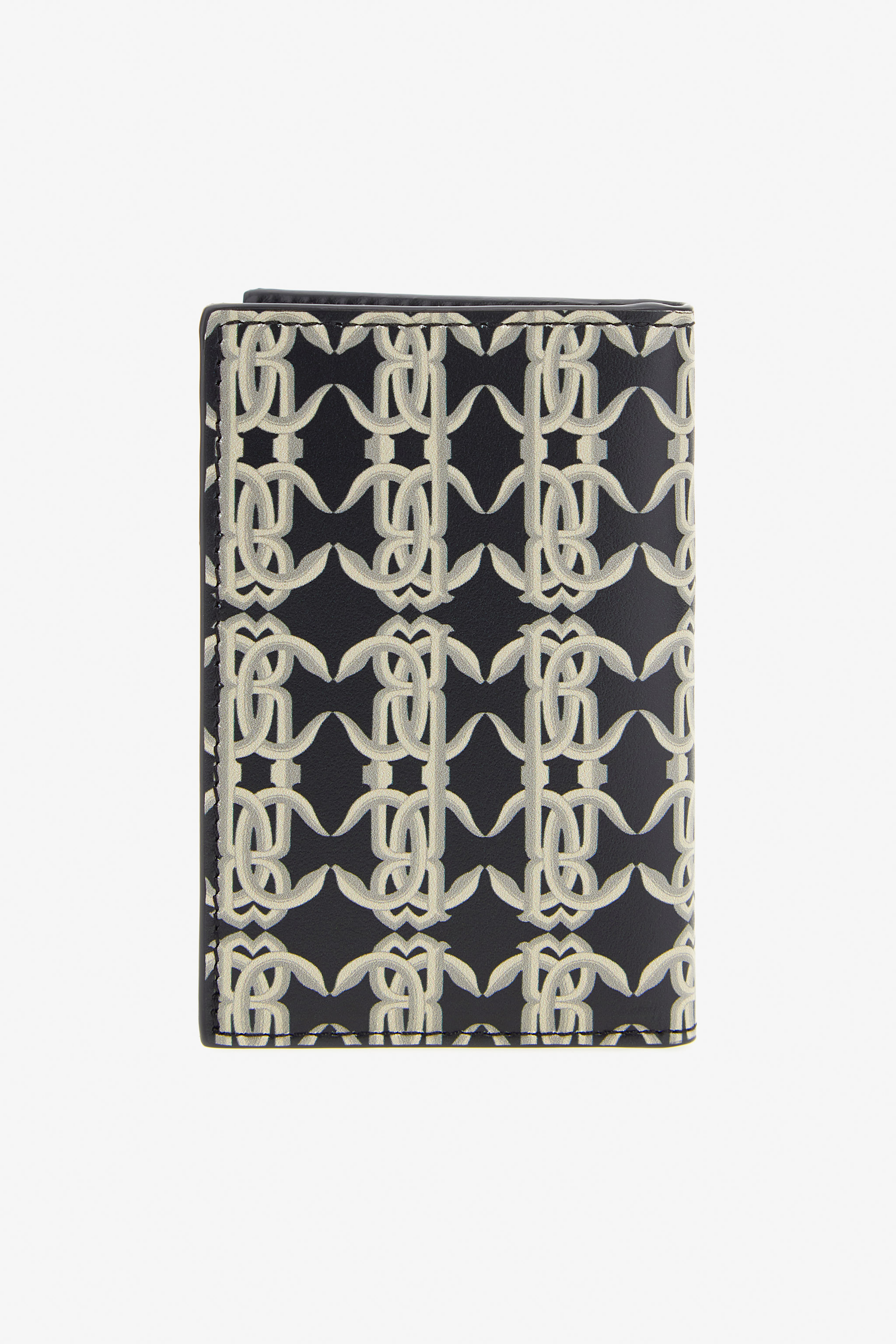 Roberto Cavalli Wallet With Monogram Rc In Black/white