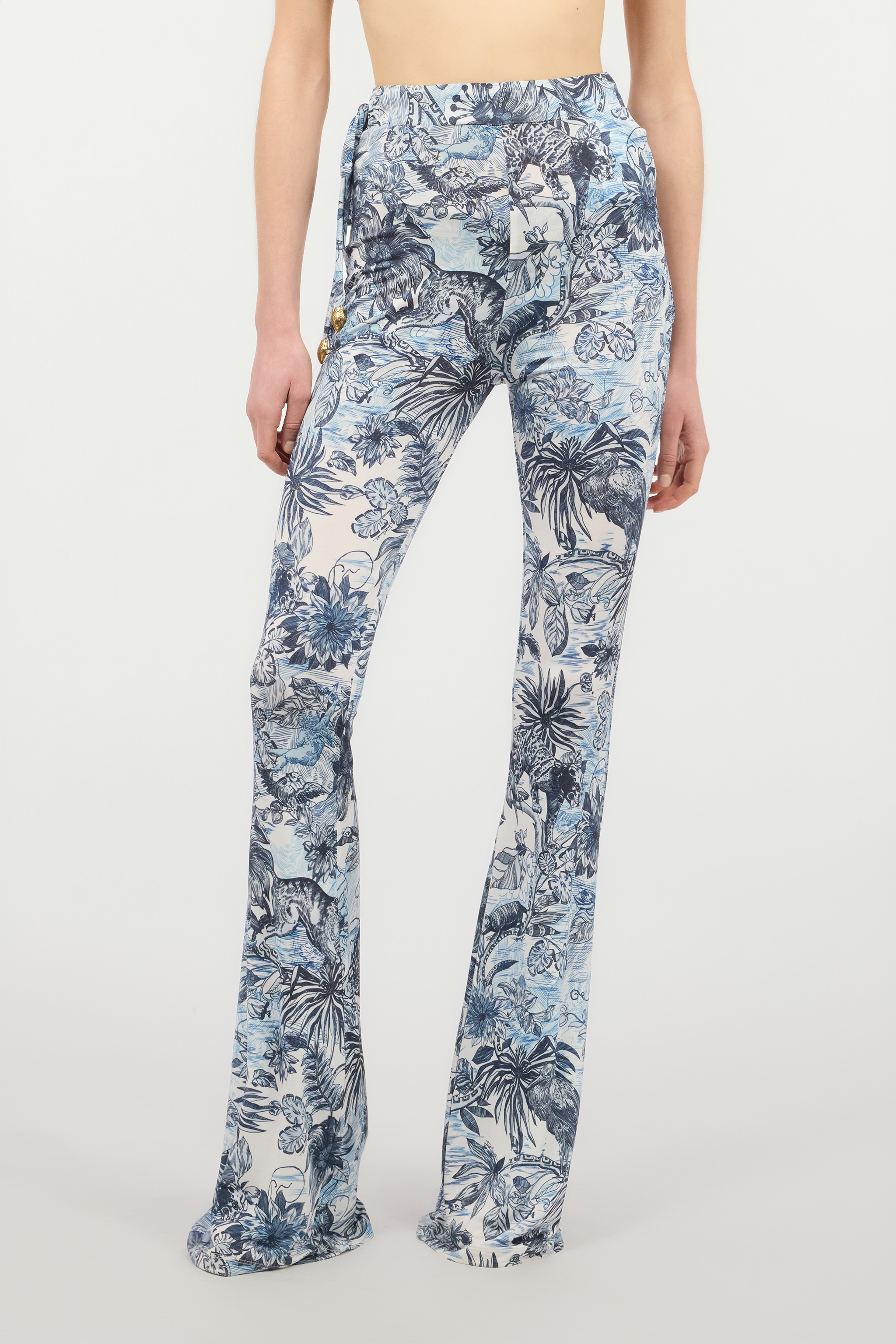 Flared Pants With All-Over Print
