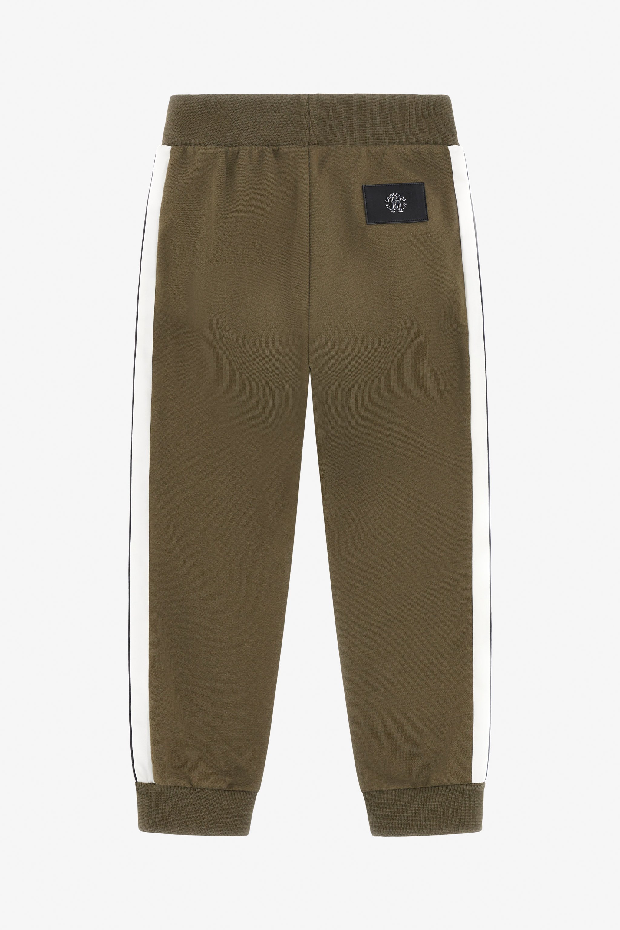 Roberto Cavalli Sweatpants With Side Bands In Military Green