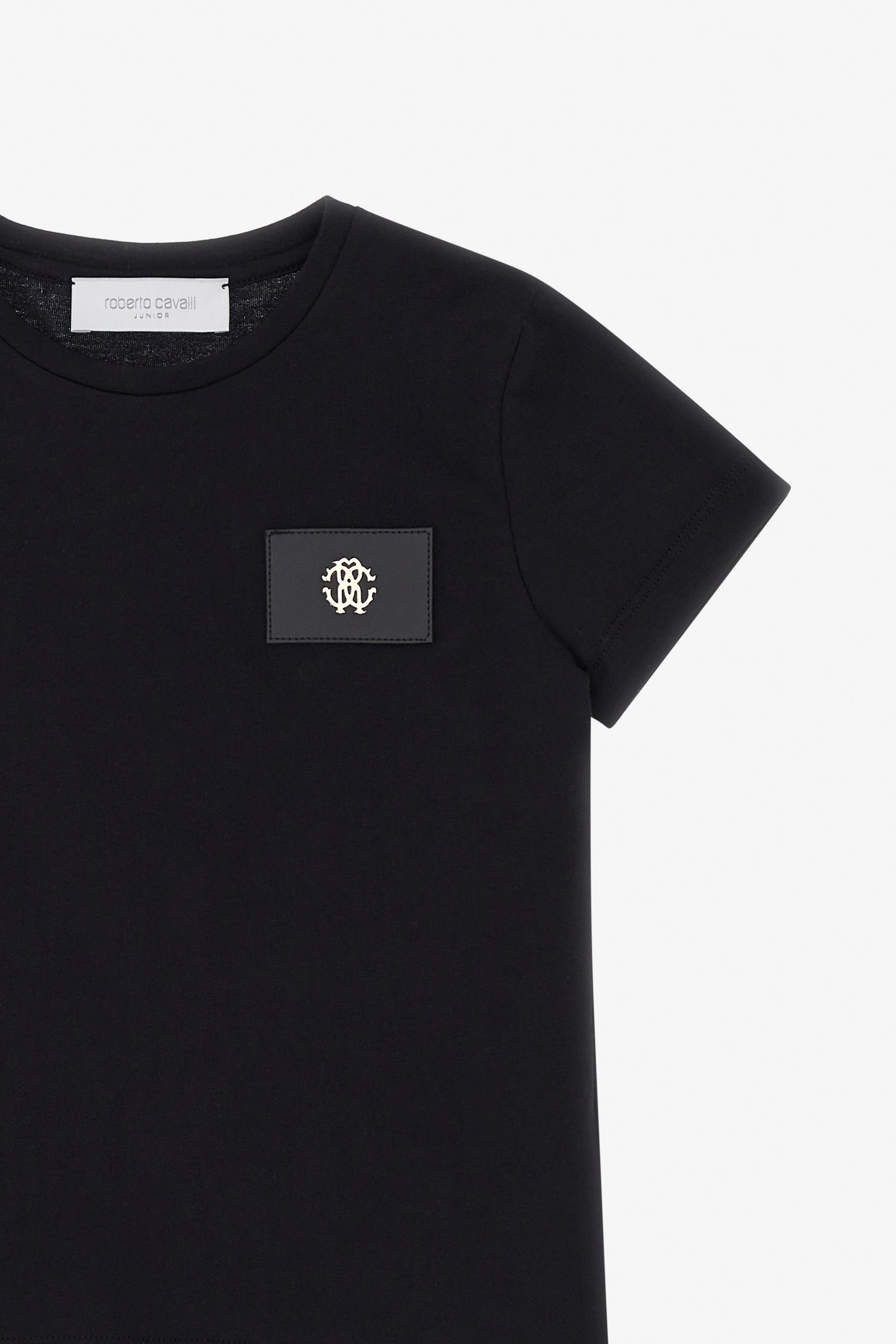 Roberto Cavalli Monogram Tee In Black