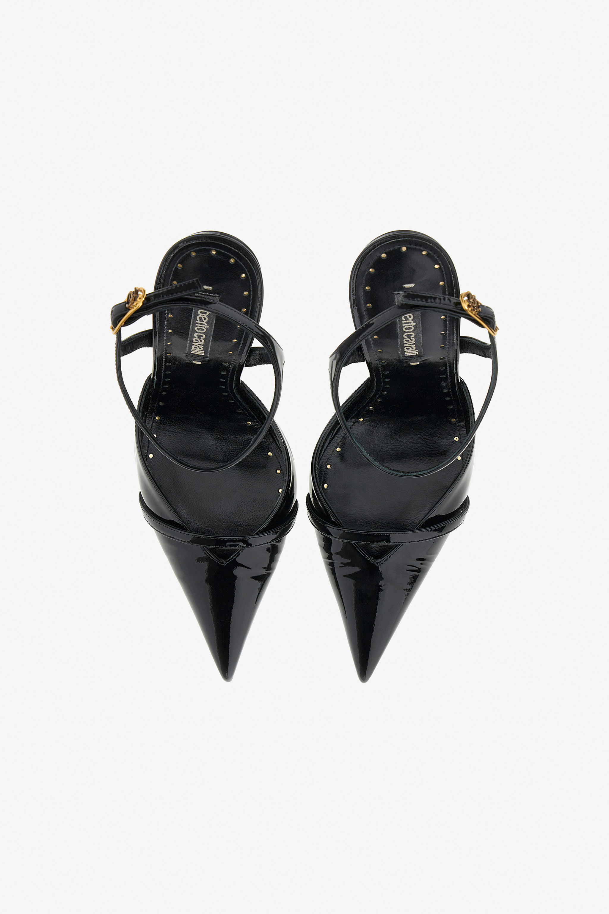 ROBERTO CAVALLI PATENT LEATHER SANDALS 