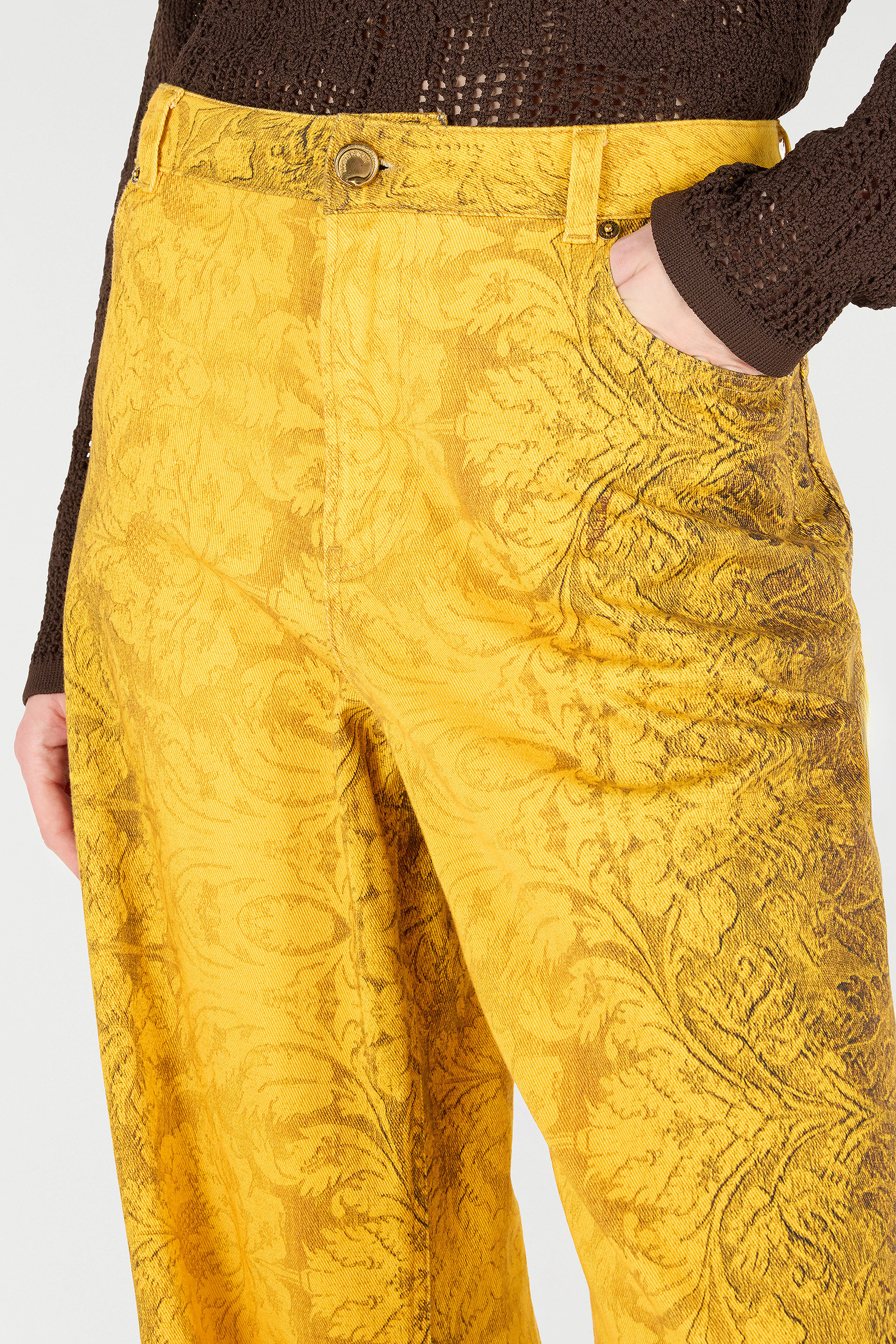 Pants With Broccato Print