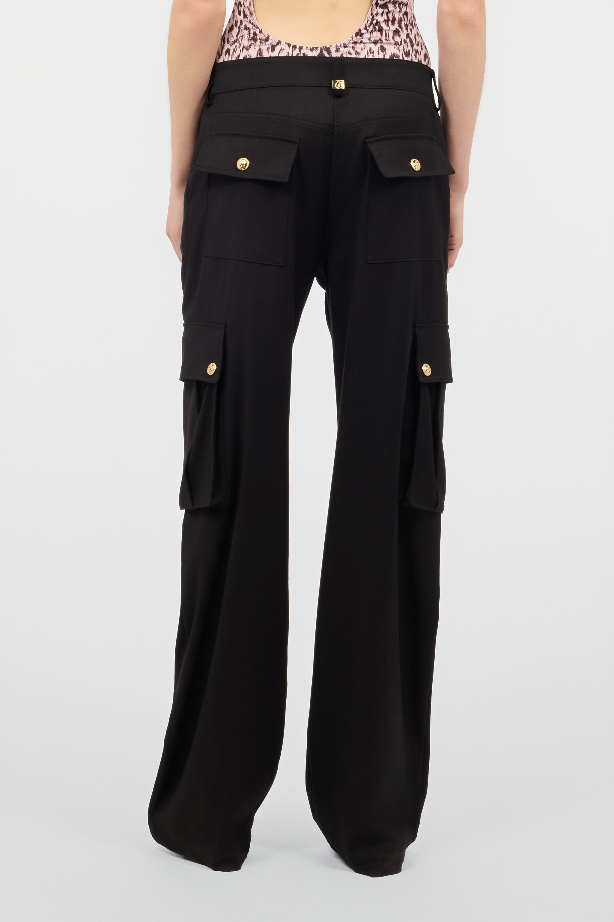 Roberto Cavalli Elegant Cargo Pants In Black