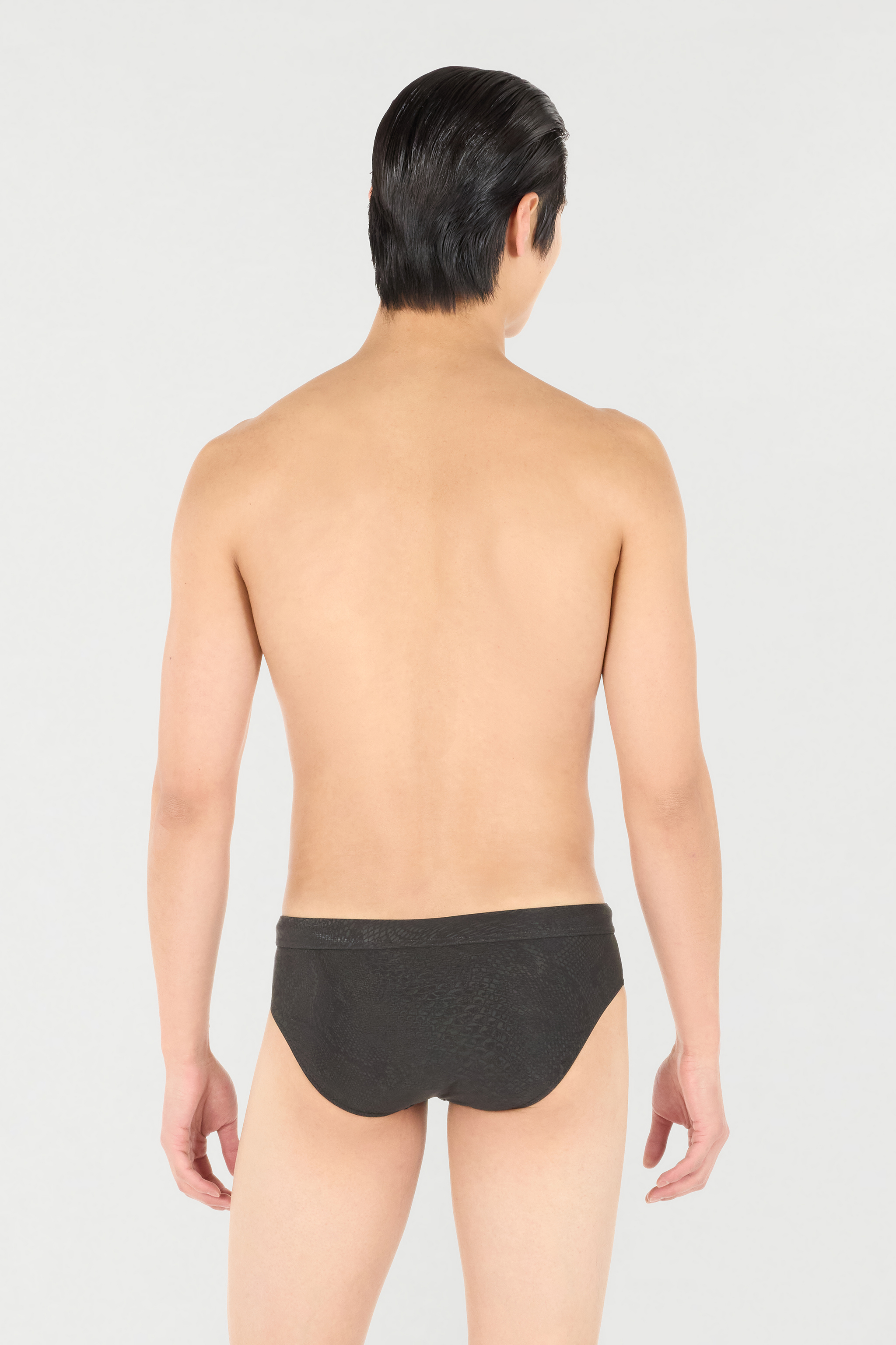  Roberto Cavalli Python-print Swim Briefs - Male Ready To Wear Black 4 