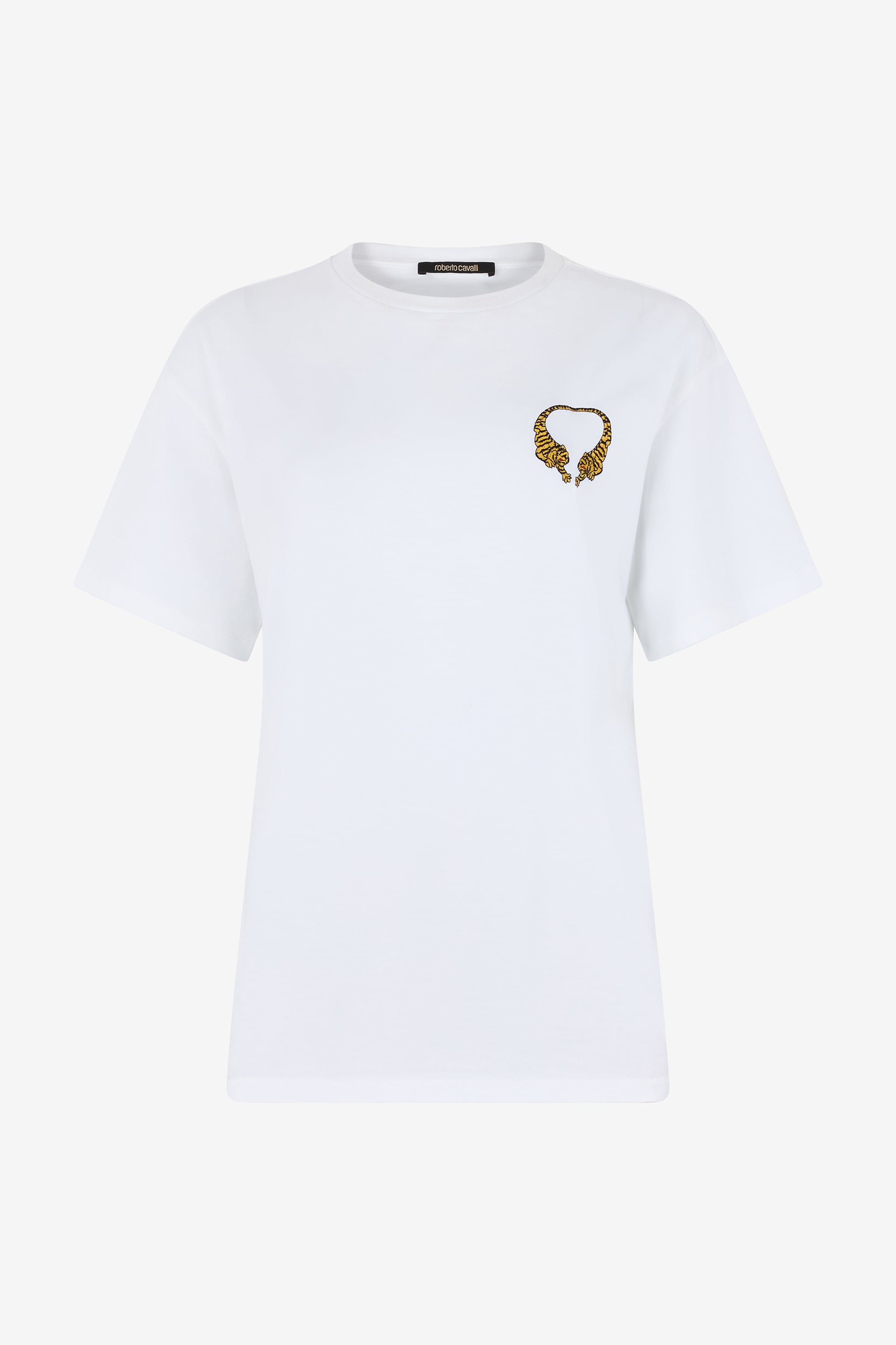 Roberto Cavalli Cotton T-shirt with Tigers