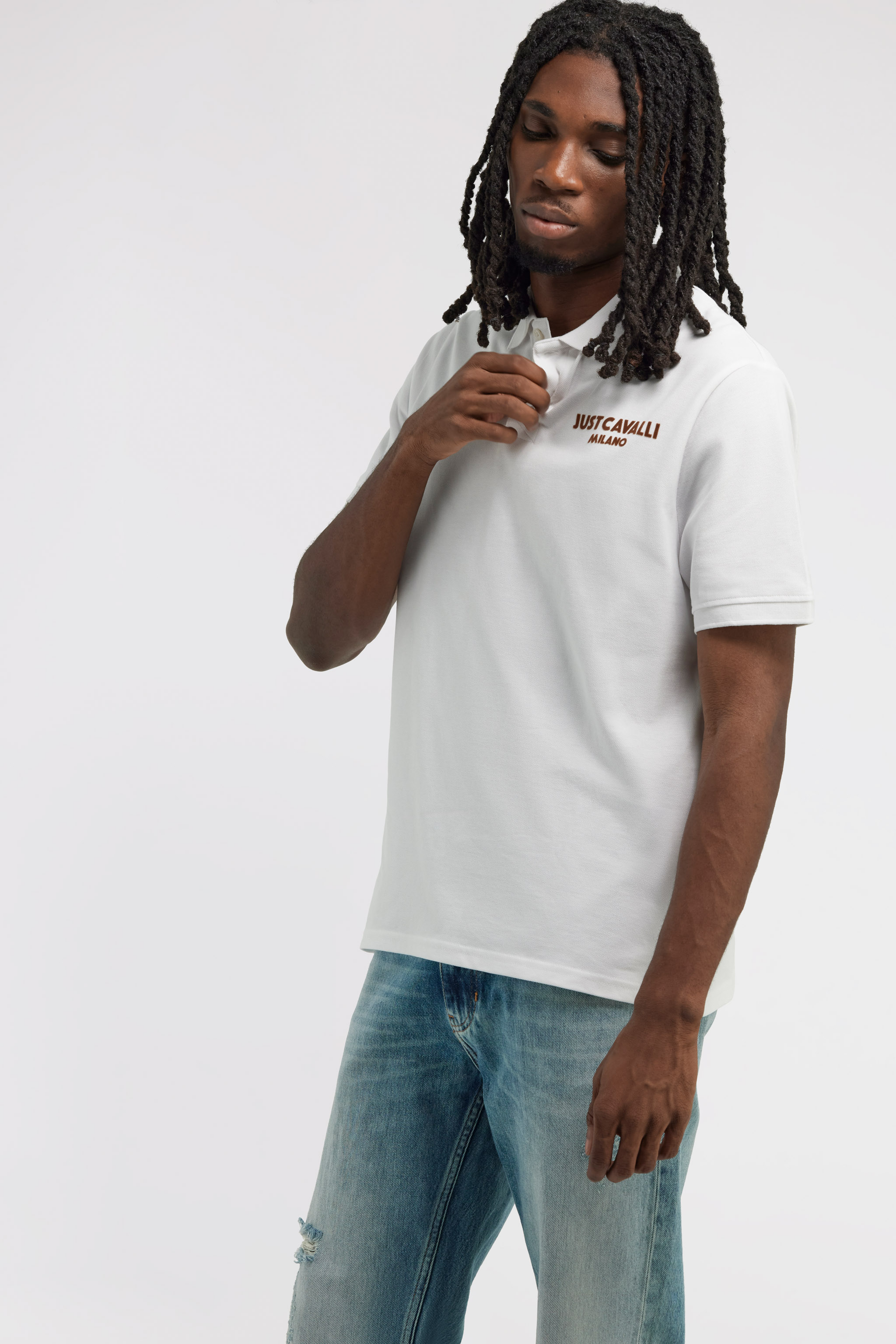 Roberto Cavalli Just Cavalli Polo In White