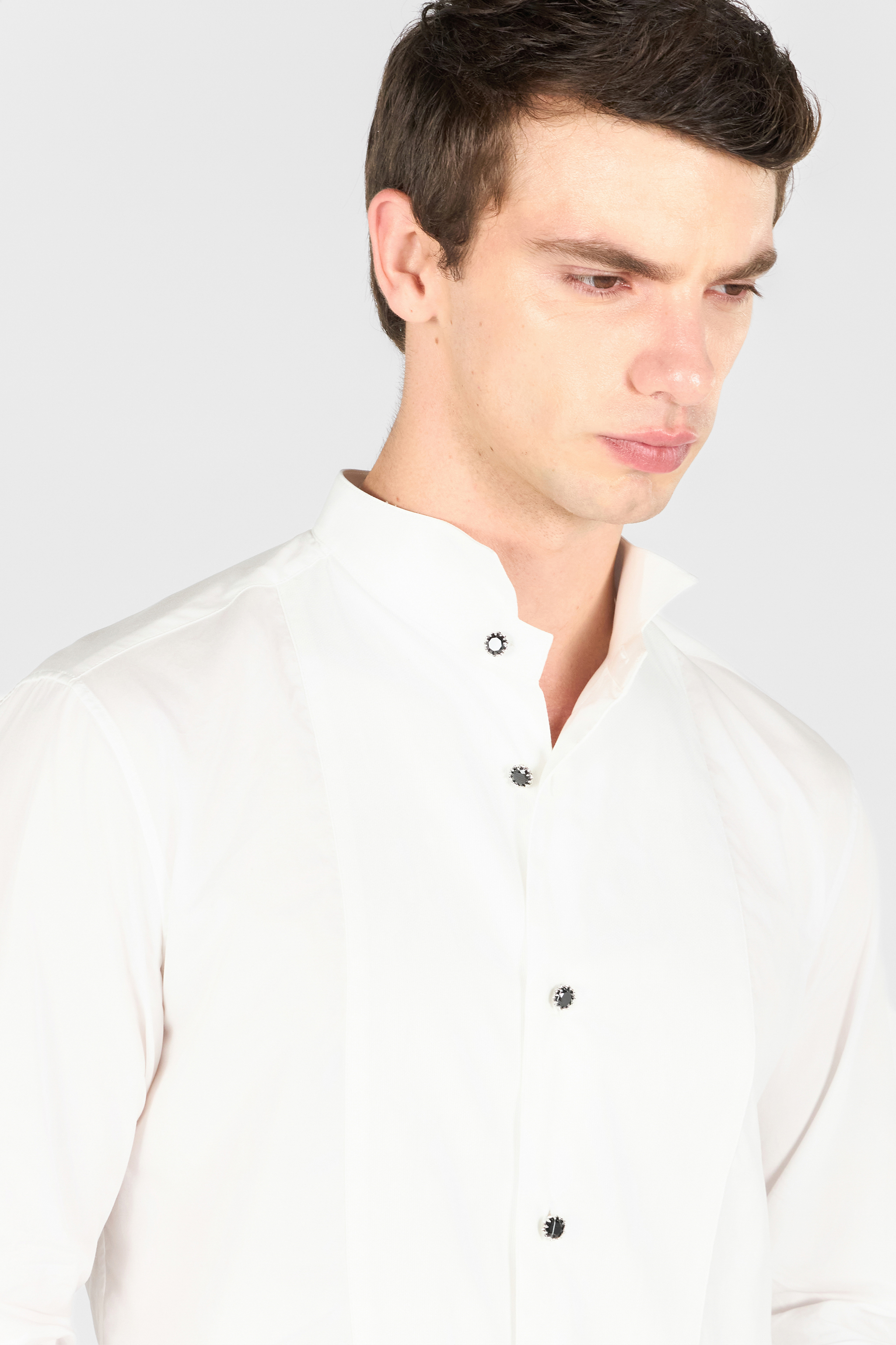 Roberto Cavalli Shirt With Plastron In White