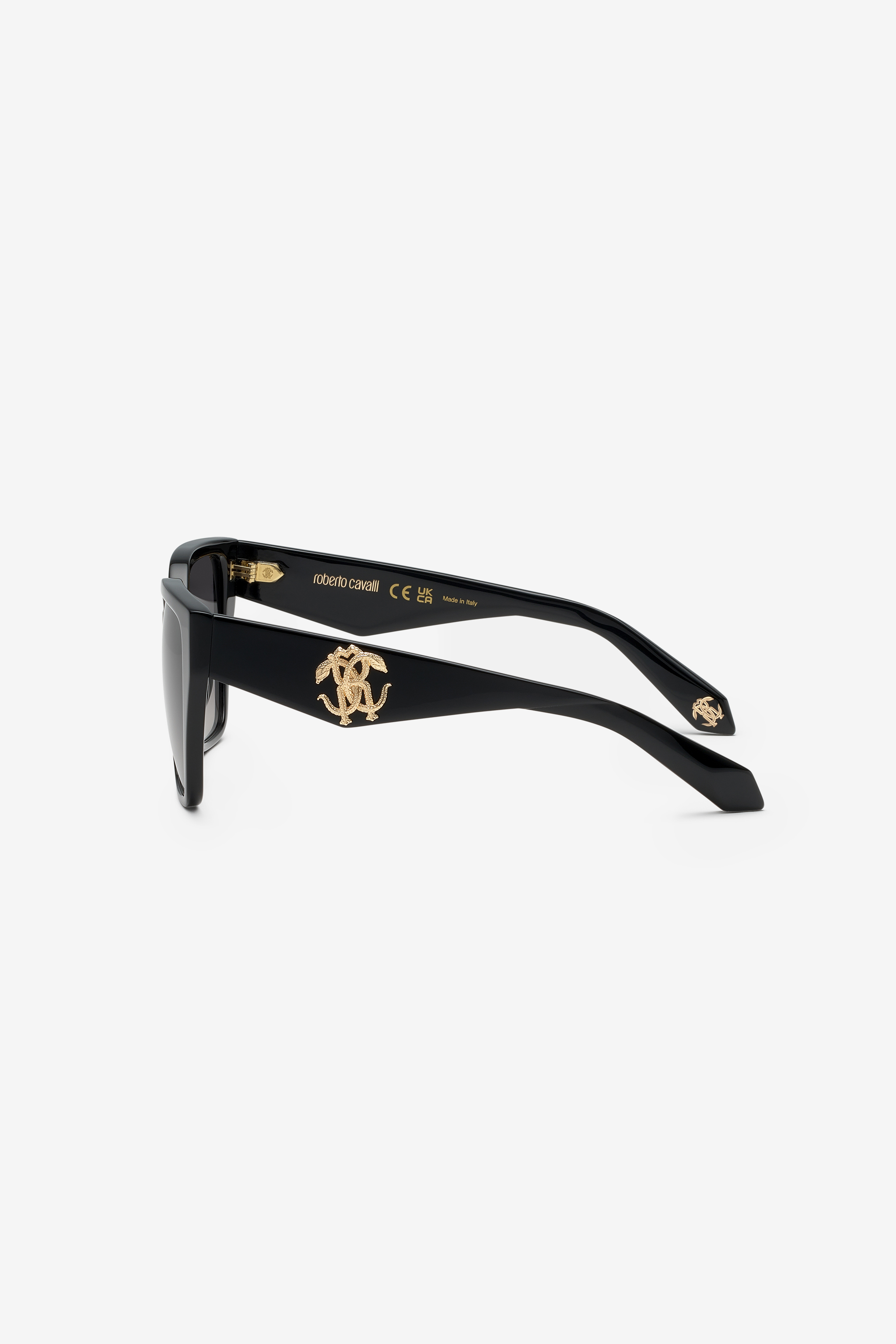 ROBERTO CAVALLI SONNENBRILLE MIT BREITER UND FEMININER VORDERSEITE